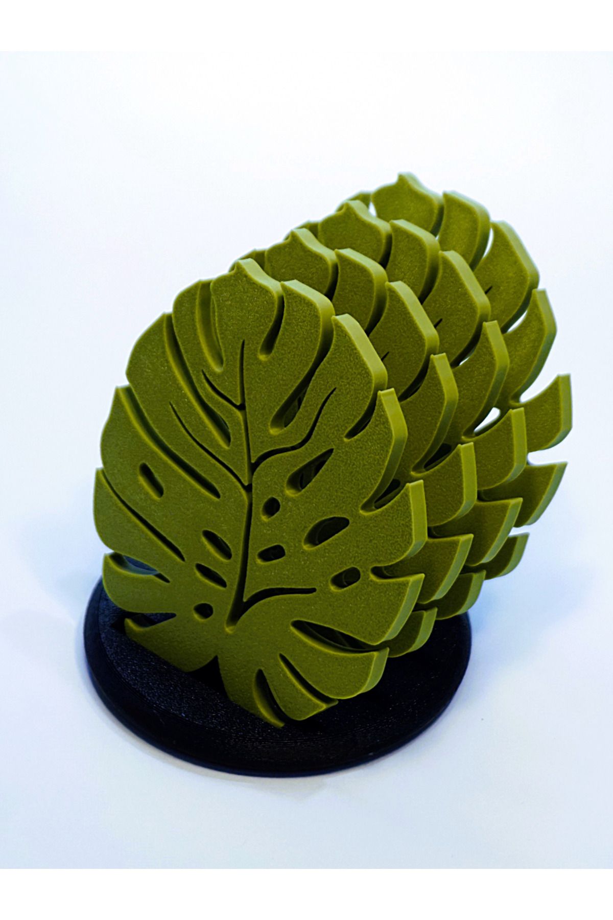 Lunera Accessories 3D Yaprak Desenli Bardak Altlığı