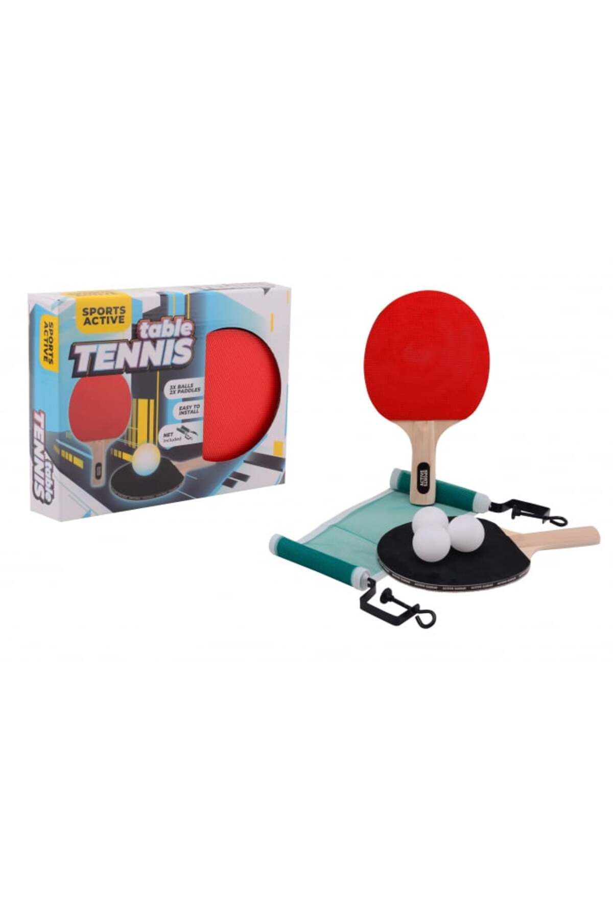 Johntoy Set De Tenis De Masă,cu 2 Palete, 3 Mingi De Ping-pong Si Cu Fileu - Multicolor - One Size