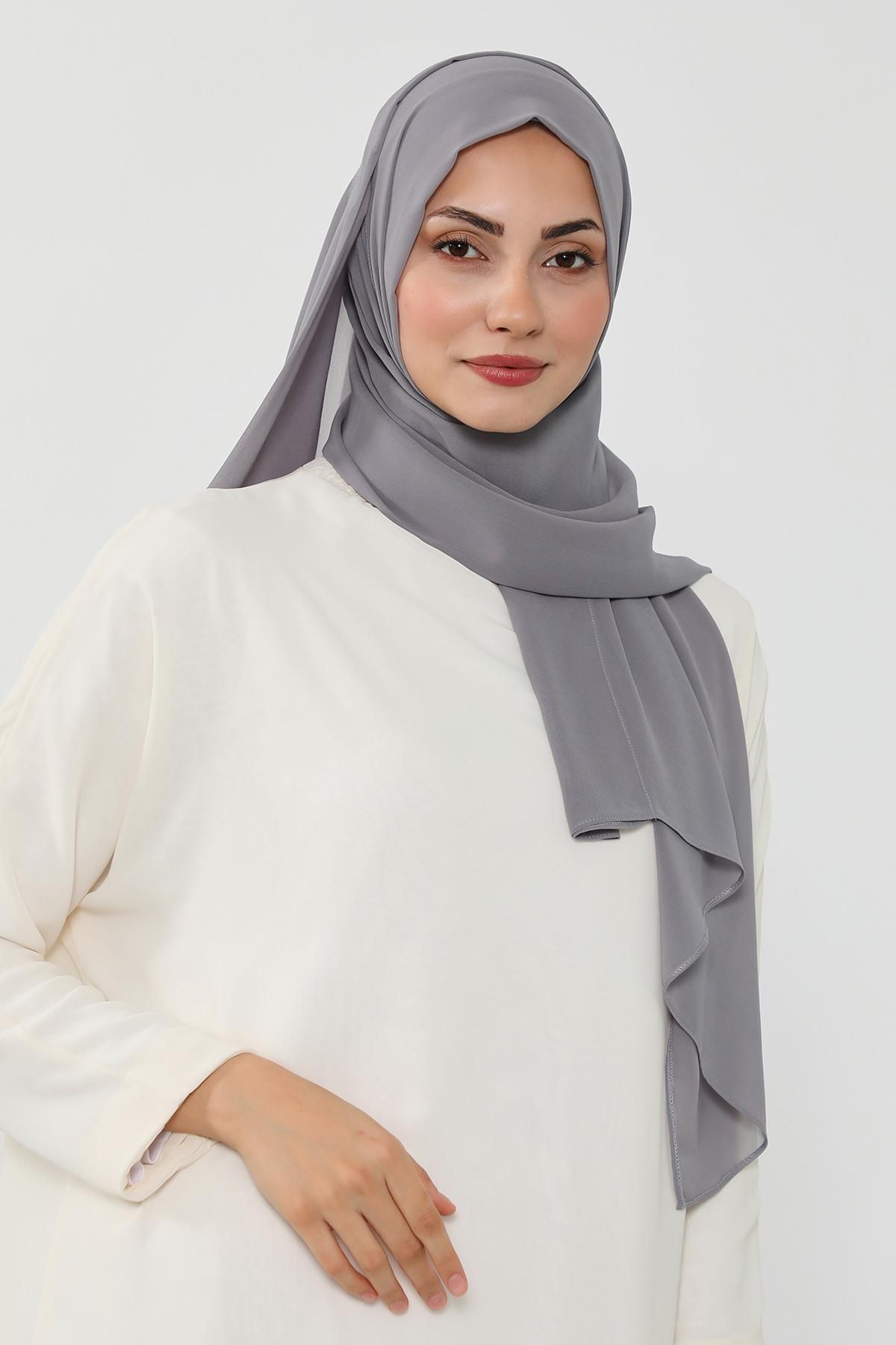 Aisha's Design Penye İç Boneli Pratik Şifon Şal,PS-51
