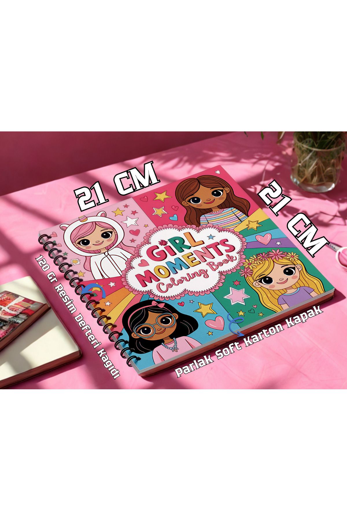 Pink Swan Craft Girls Moments Bold And Easy 21 x 21 Cm Büyük Boyama Kitabı