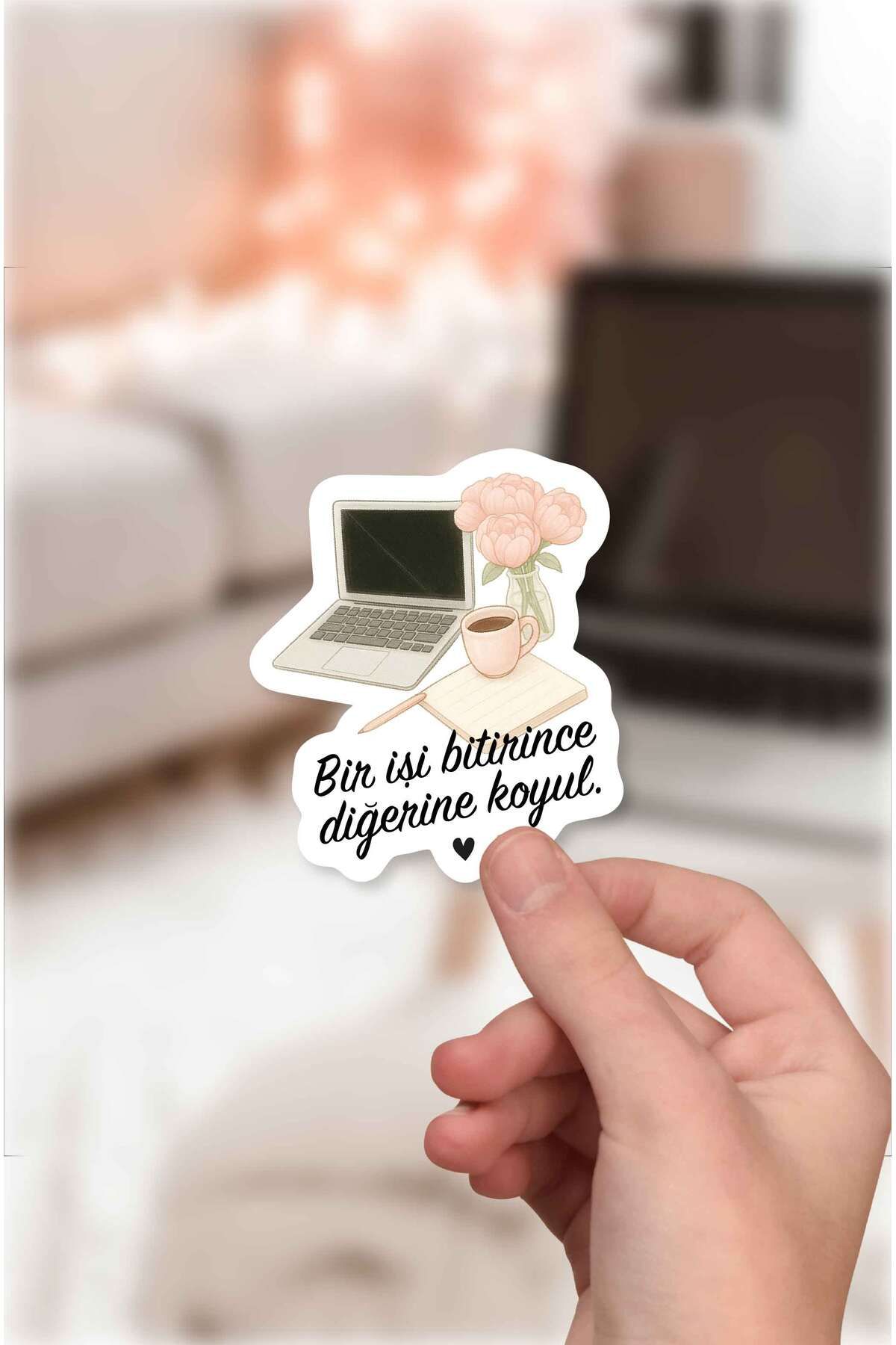 MuslimWalk Sena – Bir İşi Bitirince Diğerine Koyul – Folyo Tekli Sticker #T17