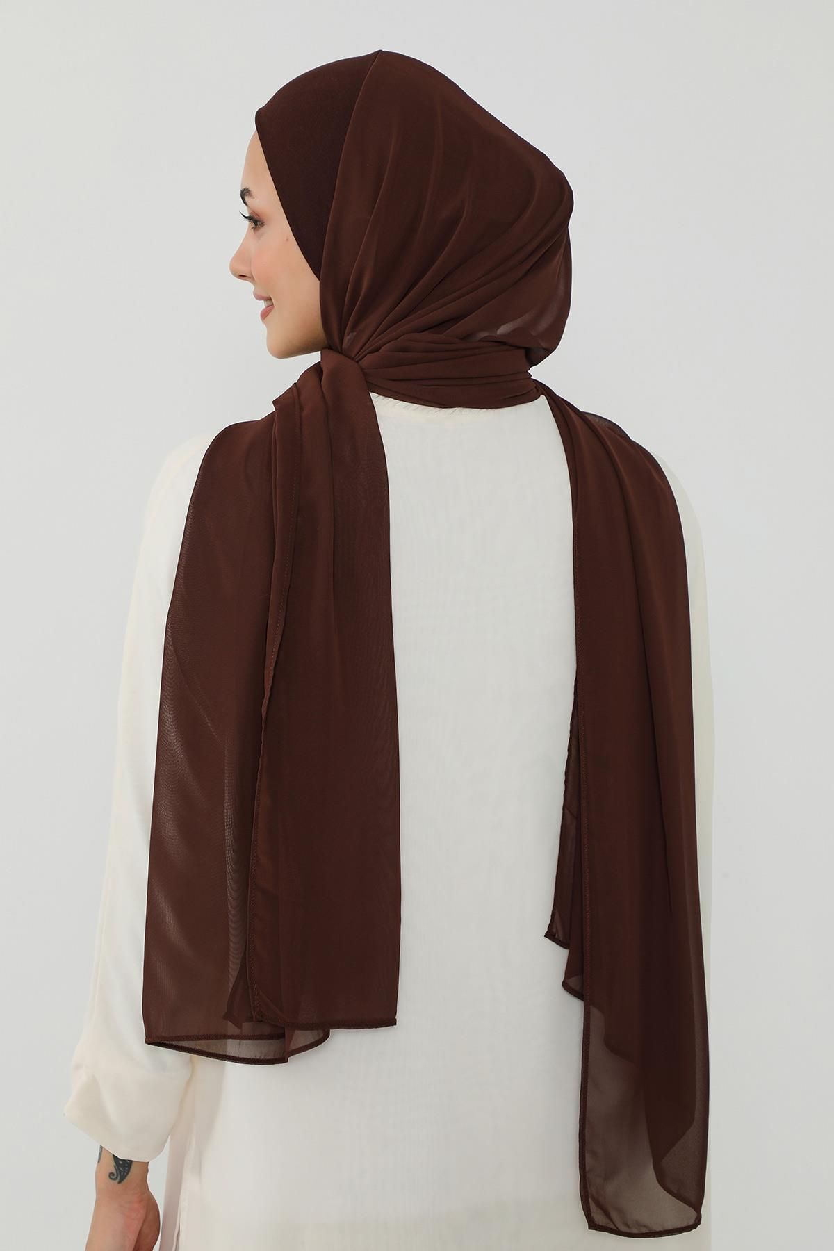 Aisha's Design-Practical Chiffon Shawl with Combed Cotton Inner Bonnet, Ps-53 4