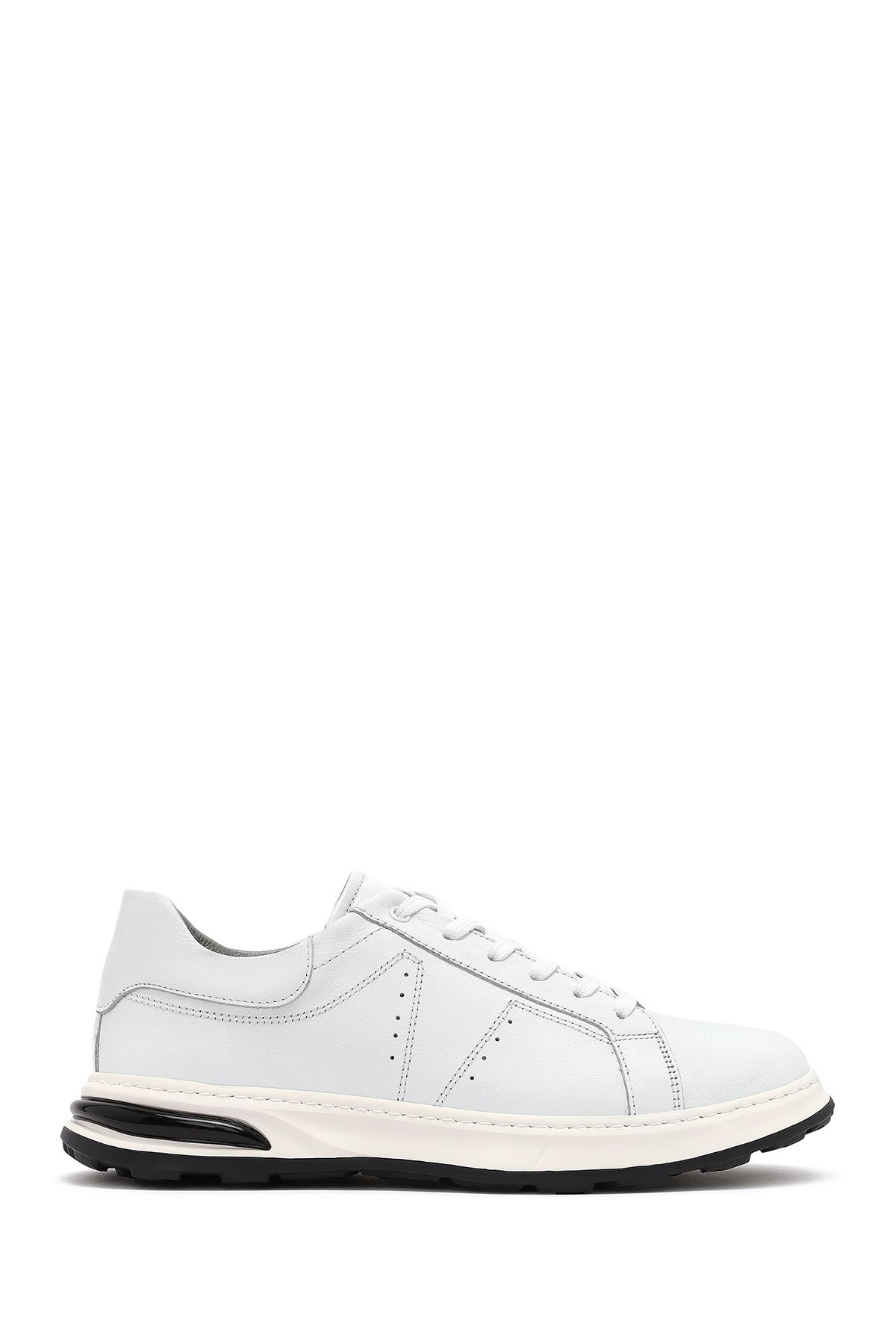Derimod Erkek Beyaz Bağcıklı Kalın Tabanlı Deri Sneaker 25SFD675018