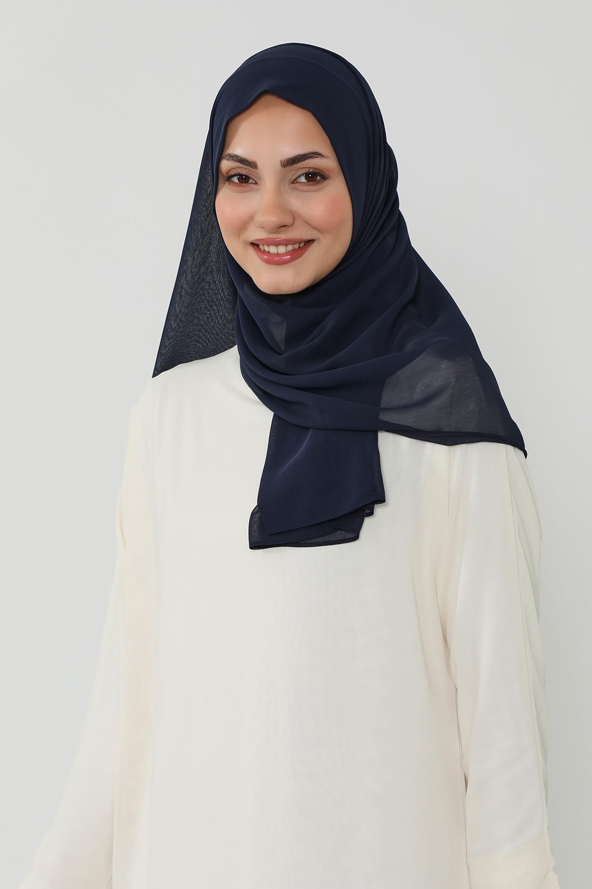 Aisha's Design-Practical Chiffon Shawl with Combed Cotton Inner Bonnet, Ps-51 6