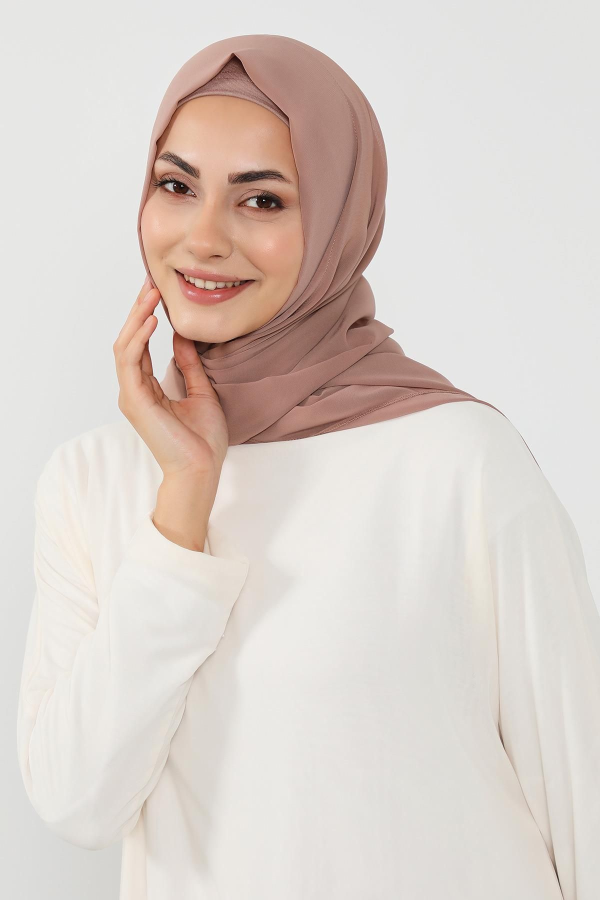 Aisha's Design Penye İç Boneli Pratik Şifon Şal,PS-48