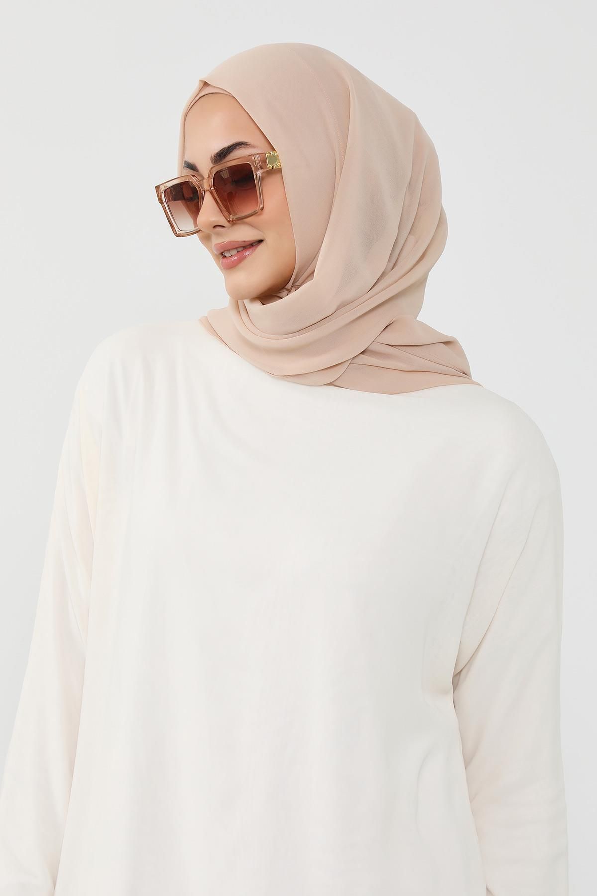 Aisha's Design Penye İç Boneli Pratik Şifon Şal,PS-48