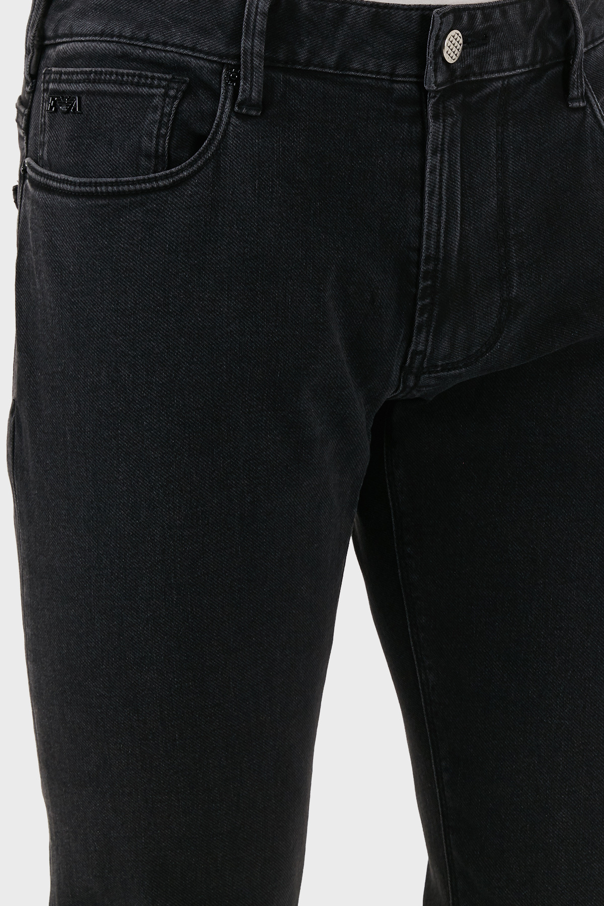 Emporio Armani-Men's Low Waist Slim Fit Skinny Leg Denim Black Jeans Em 000121   Af14867-M8001 3