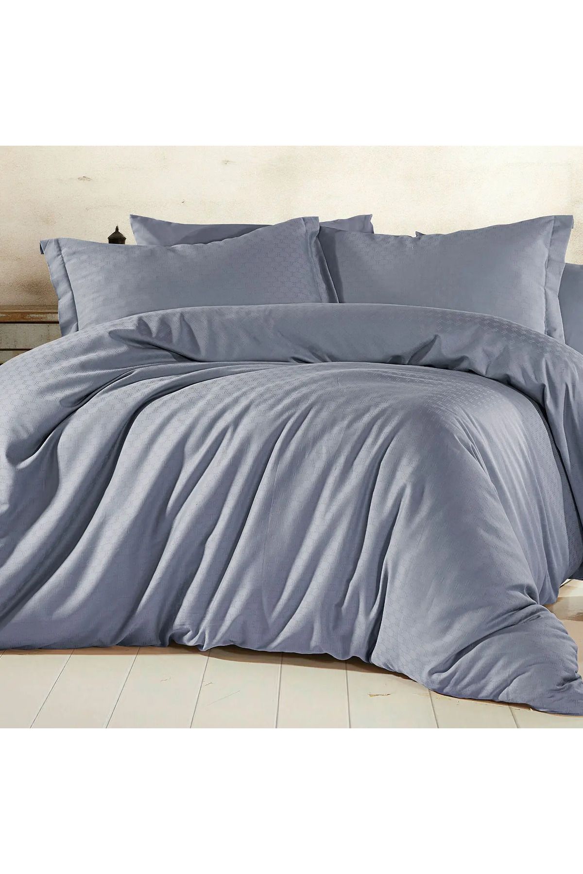 ELLE HOME Jacquard Çift Kişilik Nevresim Takımı - İndigo