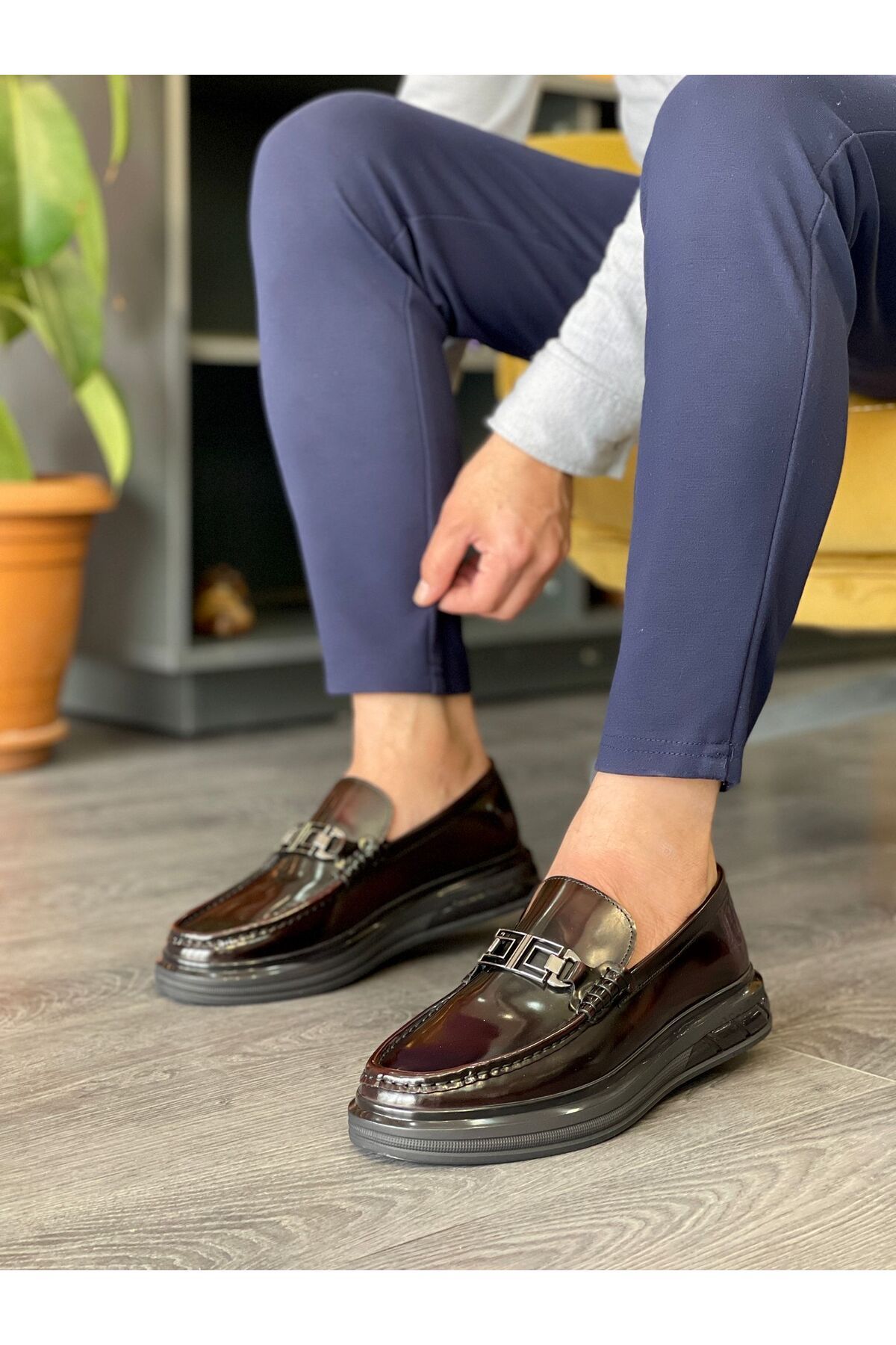 MOR KUNDURA Hakiki Deri Günlük Kullanım Loafer Erkek Ayakkabı