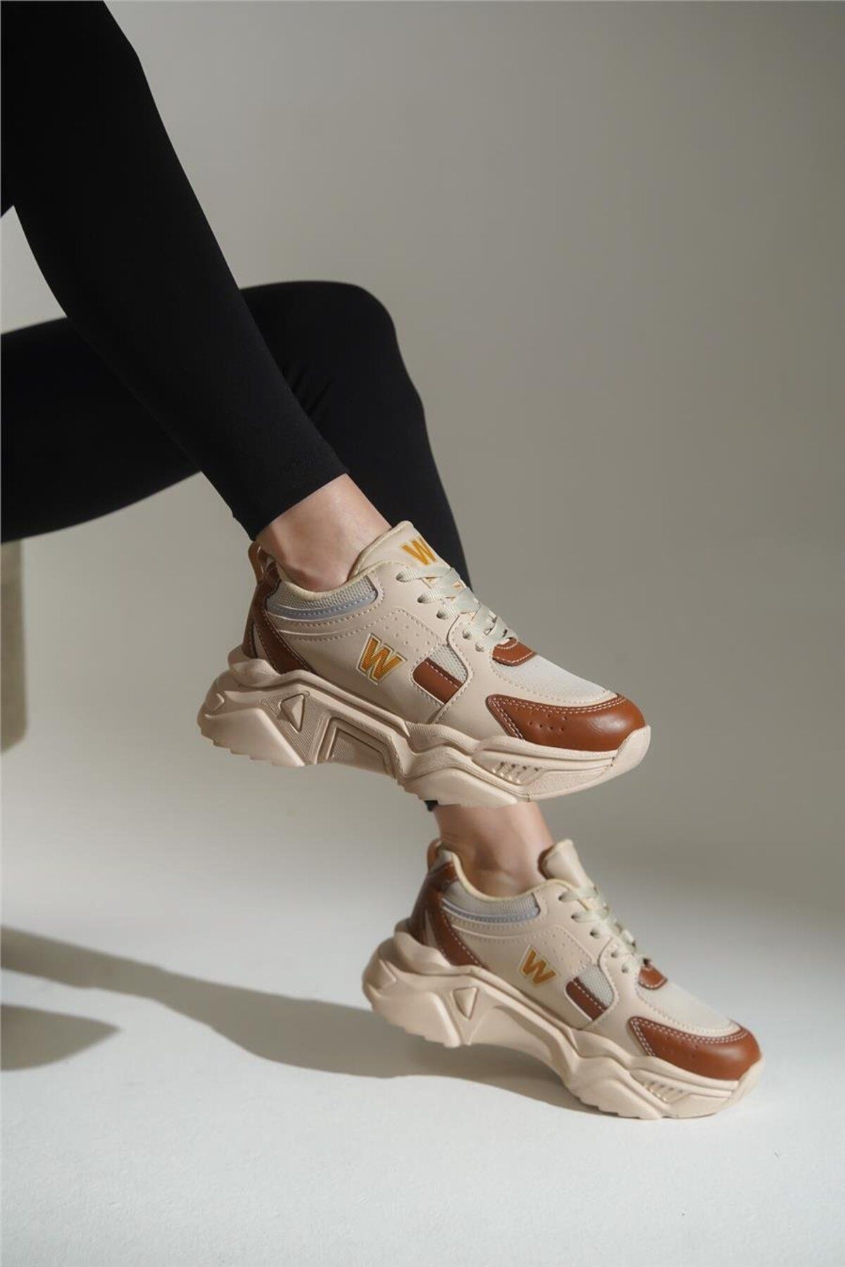 lovitto Yüksek Taban Bağcıklı Spor Ayakkabı Sneaker