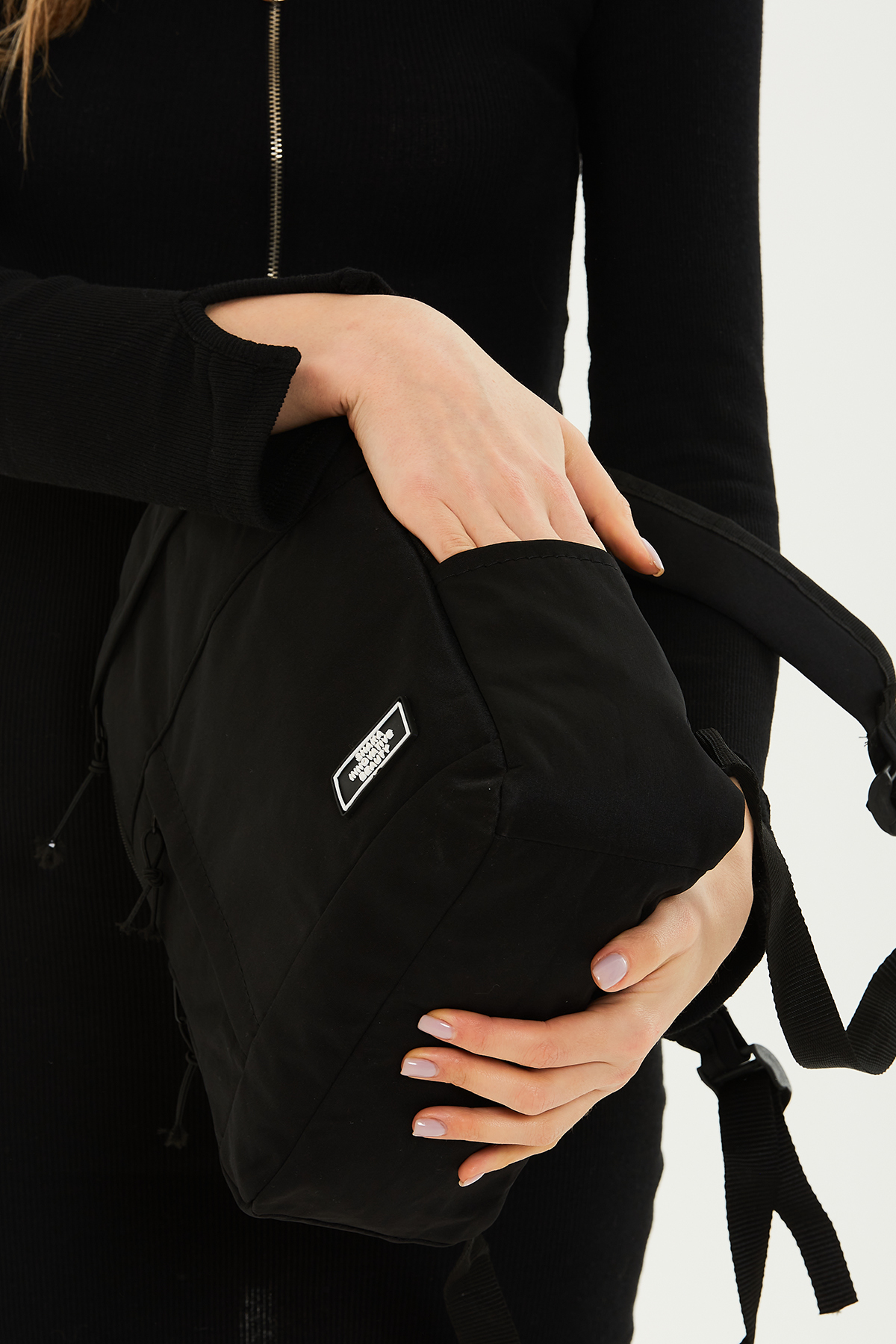 SHAKA Siyah U1 Kanvas Kumaş, Fermuarlı, 5 Bölmeli ,Unisex Okul, Spor Ve Günlük Sırt Çantası görsel 6