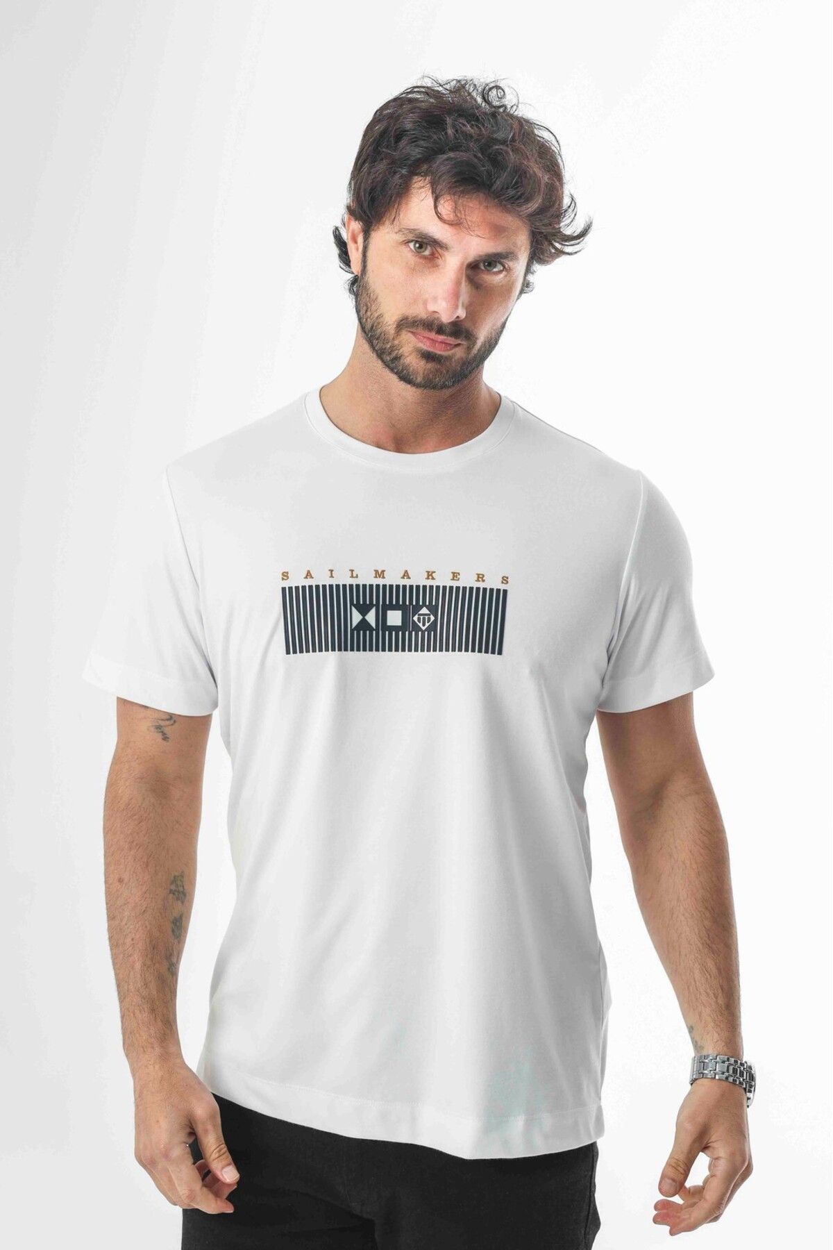Tony Montana Sail Collection Bisiklet Yaka Baskılı T-Shirt-6281