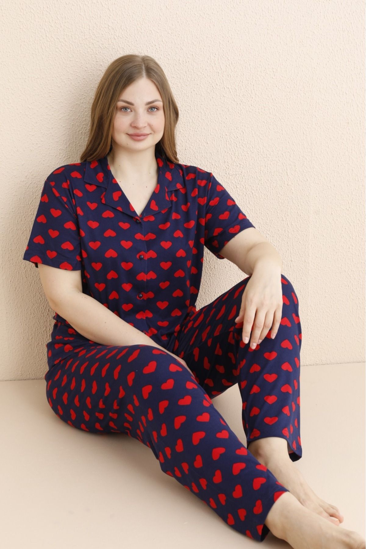 Mihra Stil Mihra 50501-102 Kadın Büyük Beden Pijama Takımı