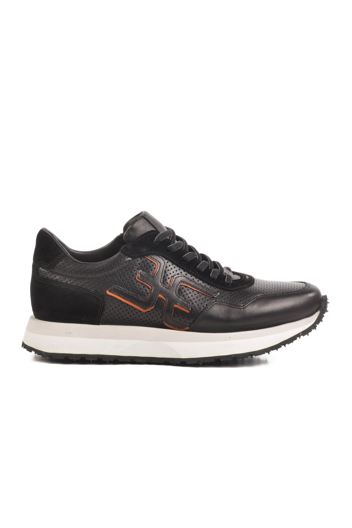 AYAKMOD Siyah Hakiki Deri Erkek Sneaker 4Y2187-E2667 M