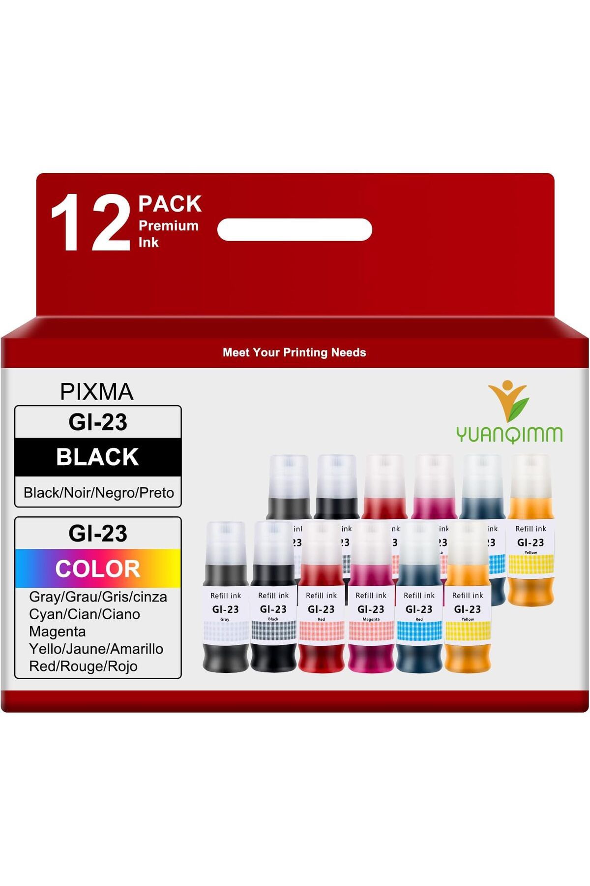Canon Uyumlu Muadil Gı-43 Set Mürekkep Seti / Pixma G540 / G640 Uyumlu/2 Set 12 Adet