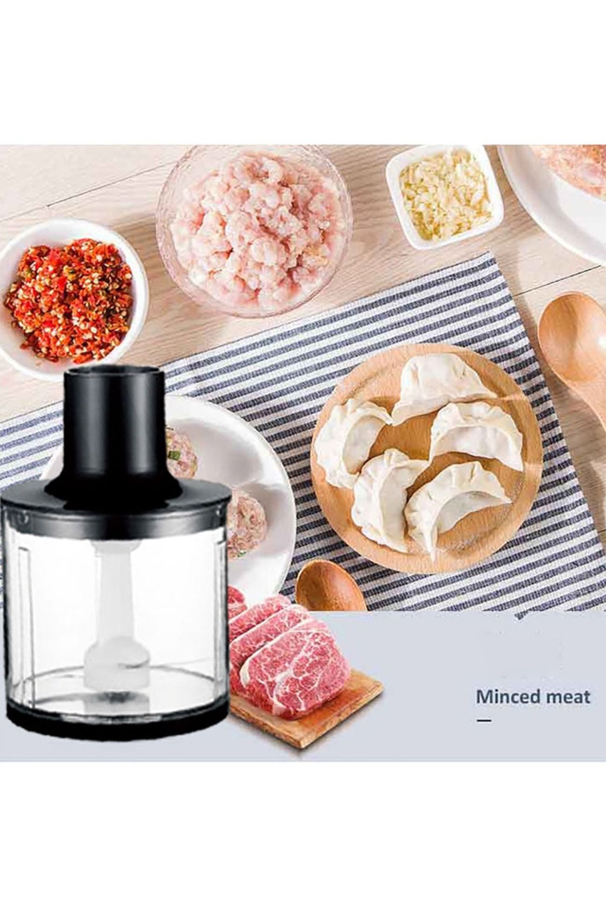 SOKANY-Hand Blender with Two Speed Adjustable 1000W 4-in-1 Stainless Steel with Whisk, 700ml Mixing Beaker 5
