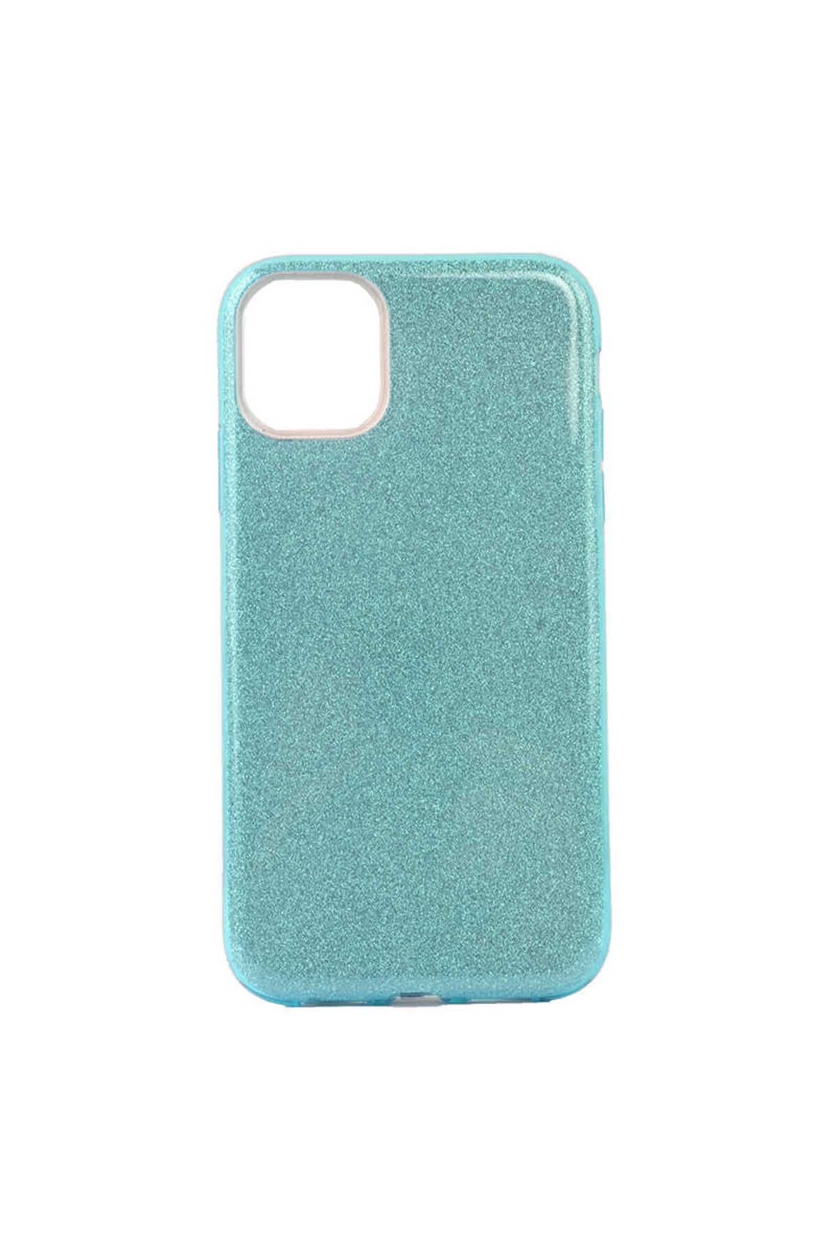 HTstore iPhone Uyumlu 11 Kılıf Zore Shining Silikon-Mavi