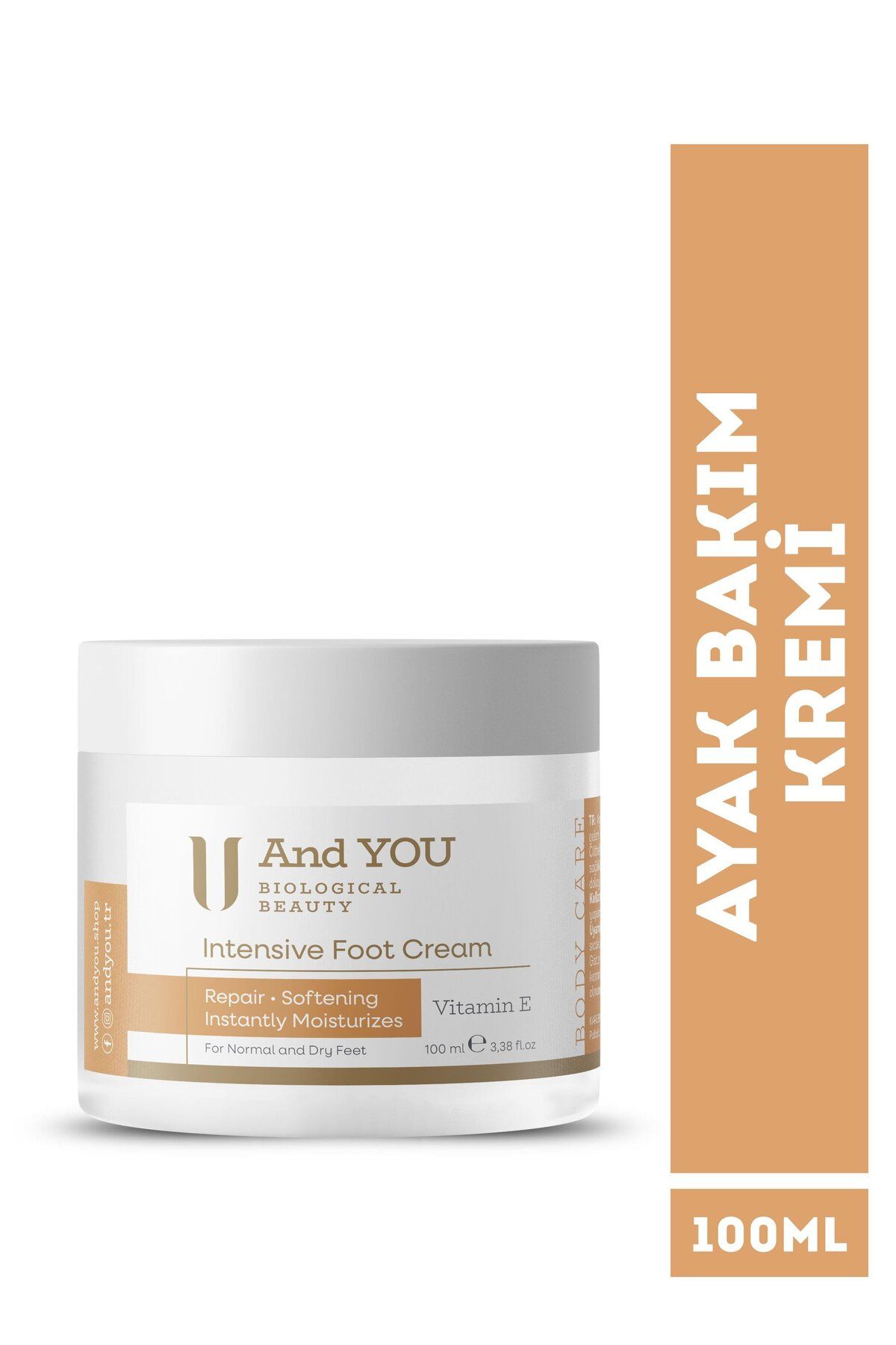 AND YOU Intense Foot Cream / Ayak Bakım Kremi 100 ml