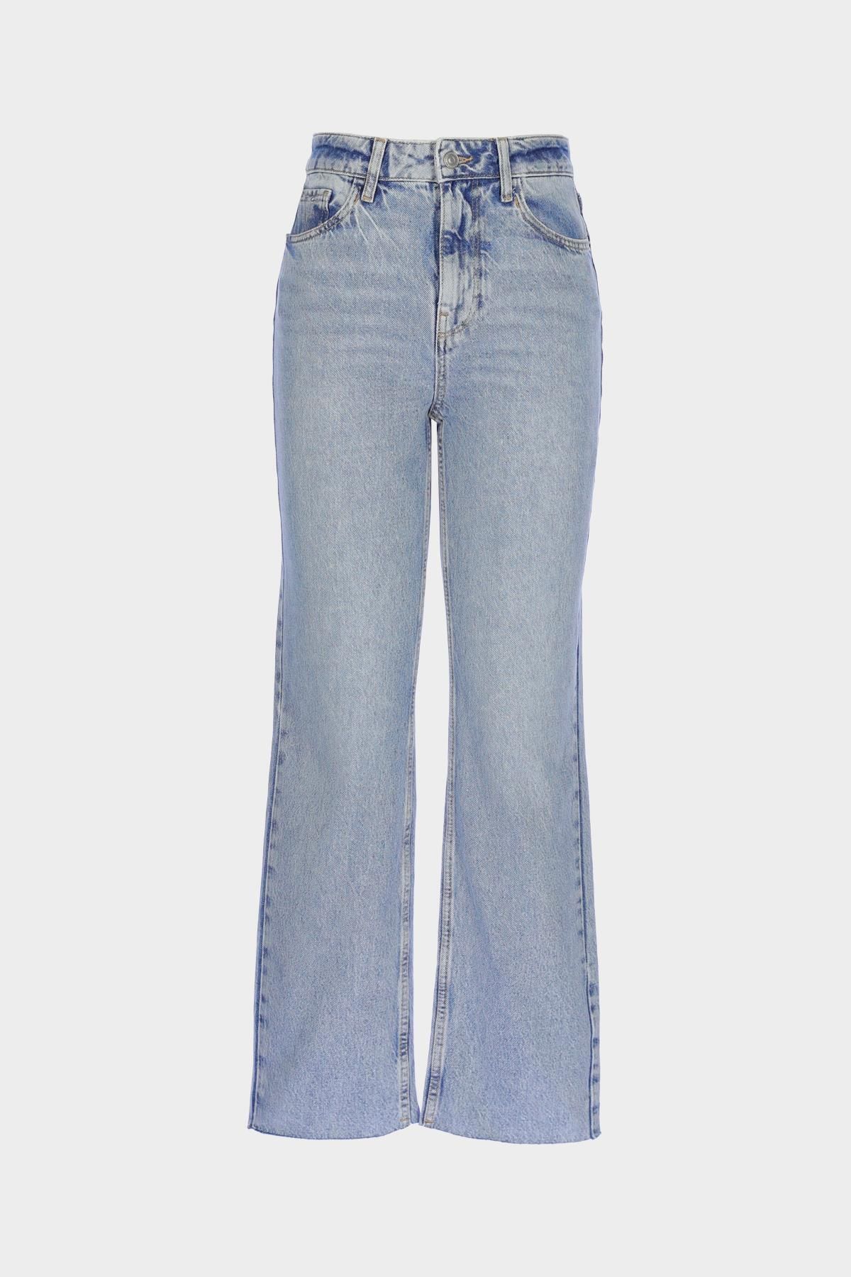 CROSS JEANS Diana Açık Mavi Yüksek Bel Dad Straight Fit Jean Pantolon C 4517-120