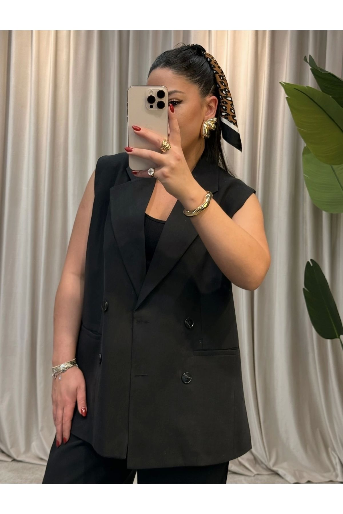 Meyco Butik Siyah Yelekli Takım