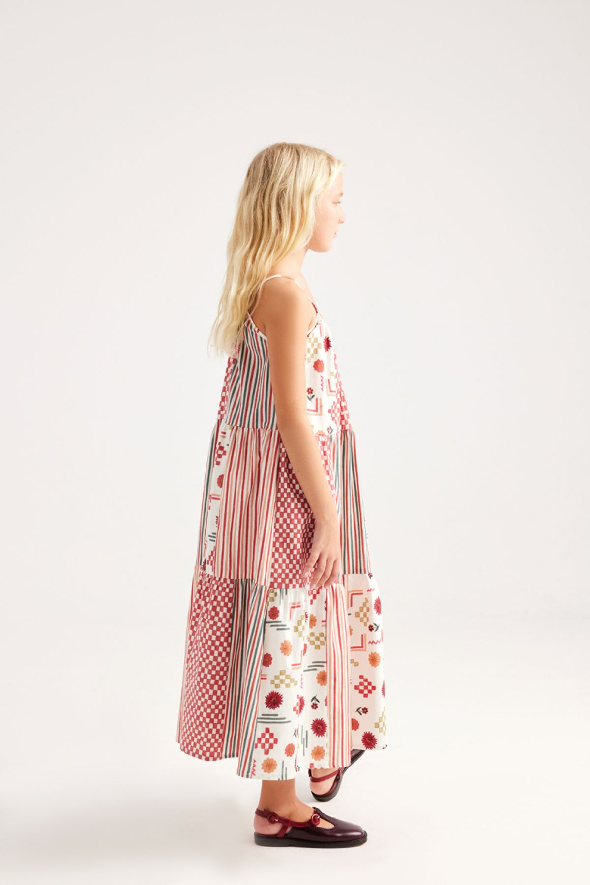 Marvy-Fiona Patch Patterned Strappy Midi Ebise 5