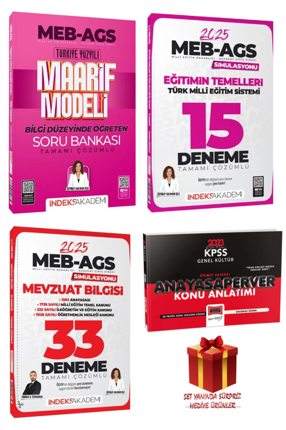 İndeks Akademi 2025 MEB-AGS Maarif Modeli SB+Eğitim+Mevzuat Bilgisi Deneme+Anayasa Konu|Zeynep Salman-Emrah Vahap