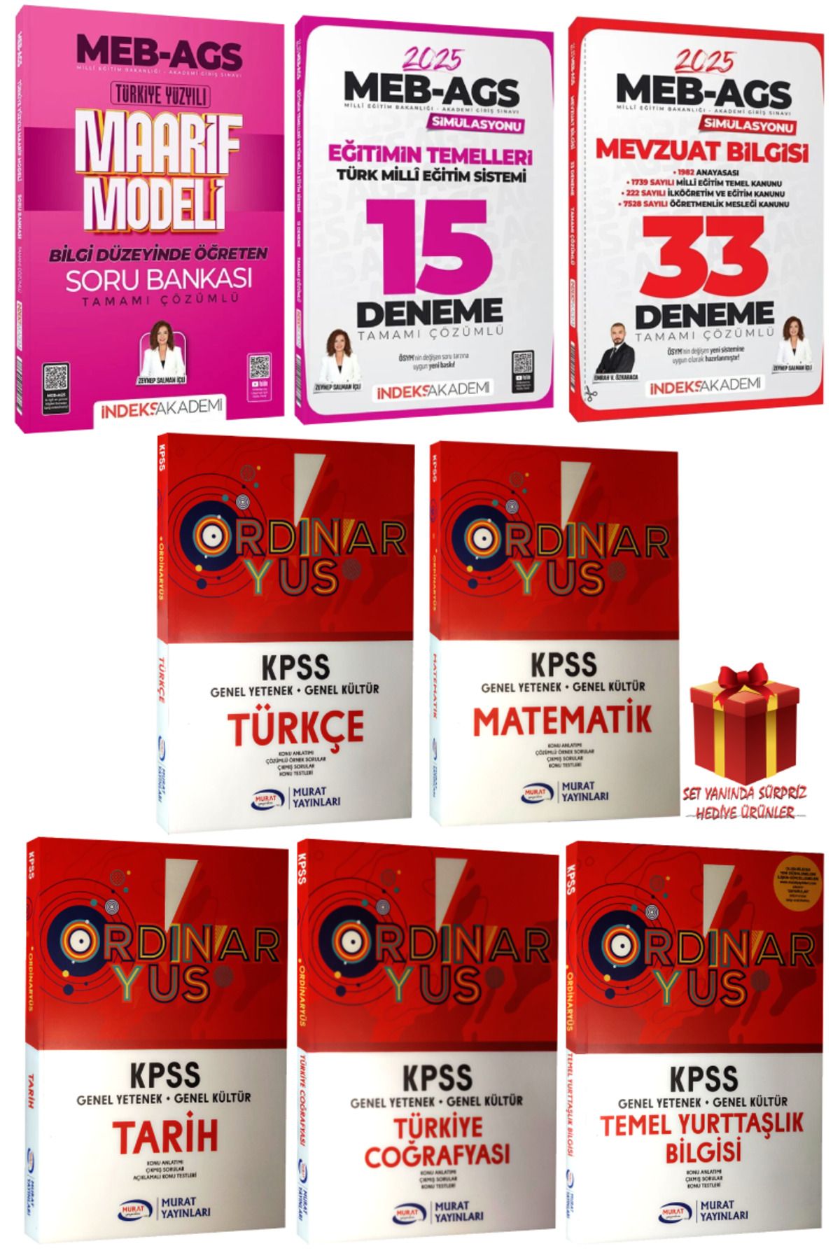 İndeks Akademi 2025 MEB-AGS Maarif Modeli SB+Eğitim+Mevzuat Bilgisi Deneme+Konu Anlatımı|Zeynep Salman-Emrah Vahap