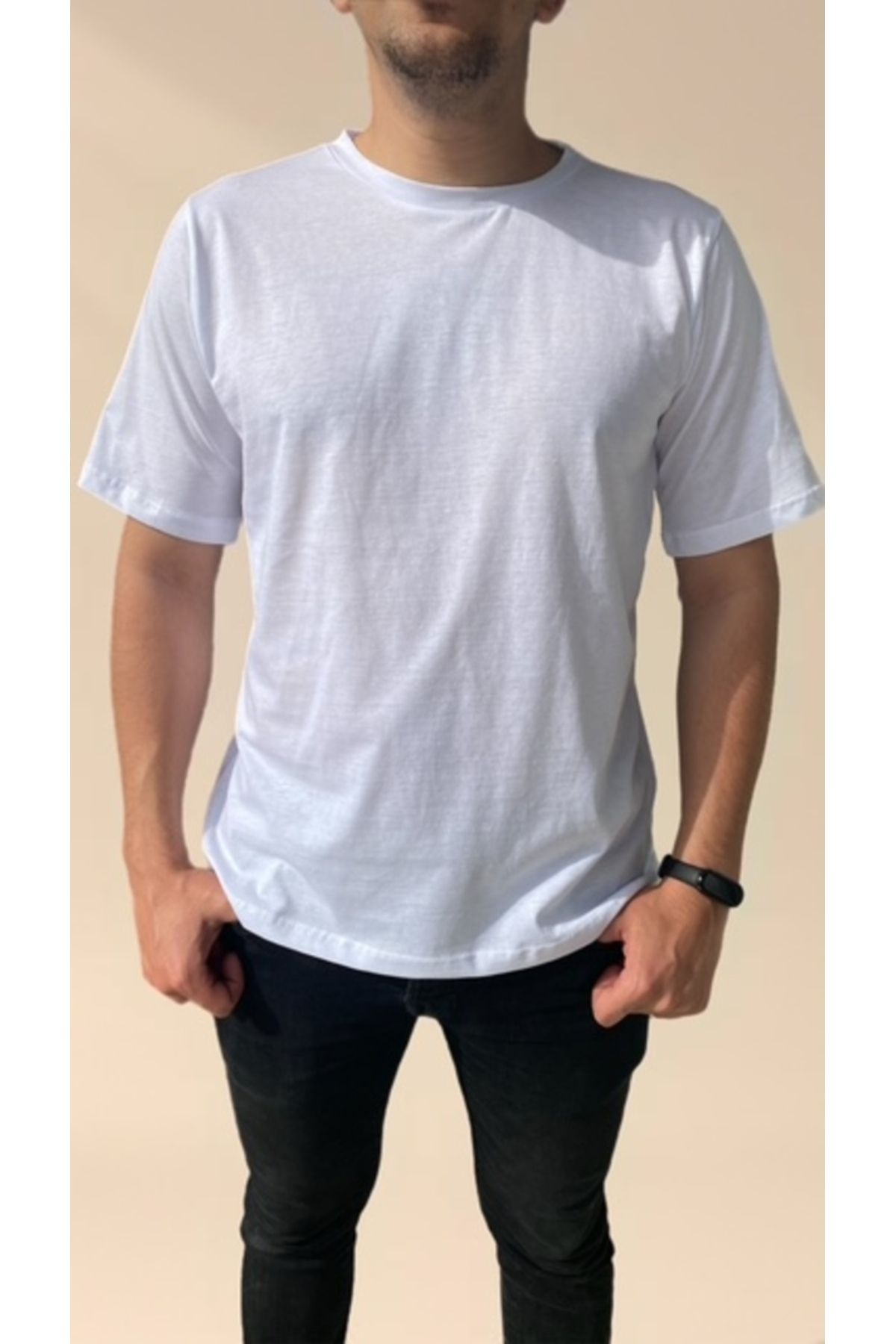 ORTAKÇA Düz Beyaz Oversize T-shirt