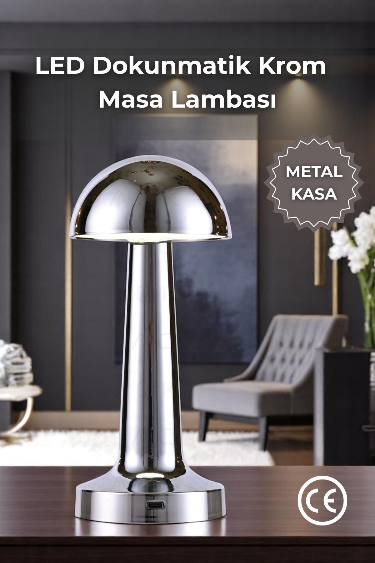 ACK LED Dokunmatik Metal Masa Lambası