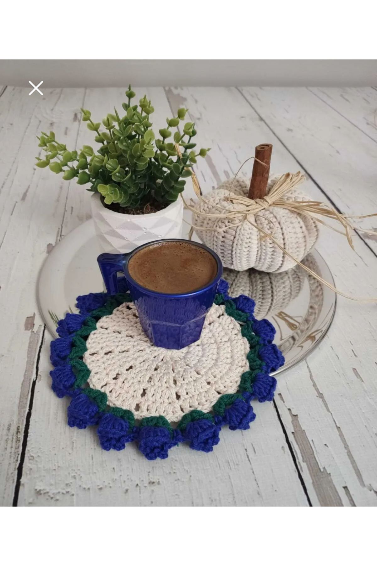 Butik ZA Handmade kahve altlığı 6 li
