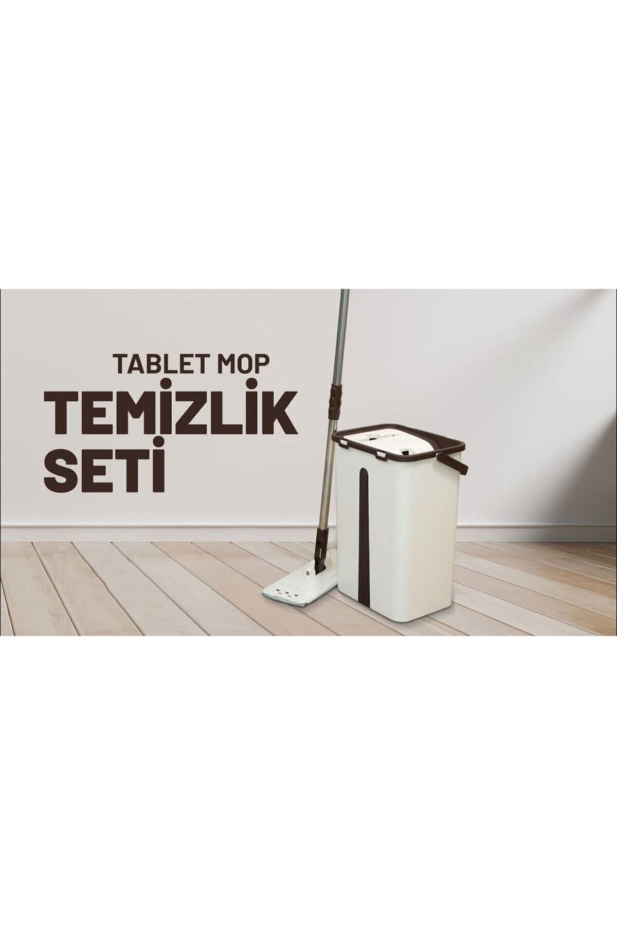 ela777 Zambak Maxi Tablet Mop Pratik Temizlik Seti + 1 Adet Yedek Mop