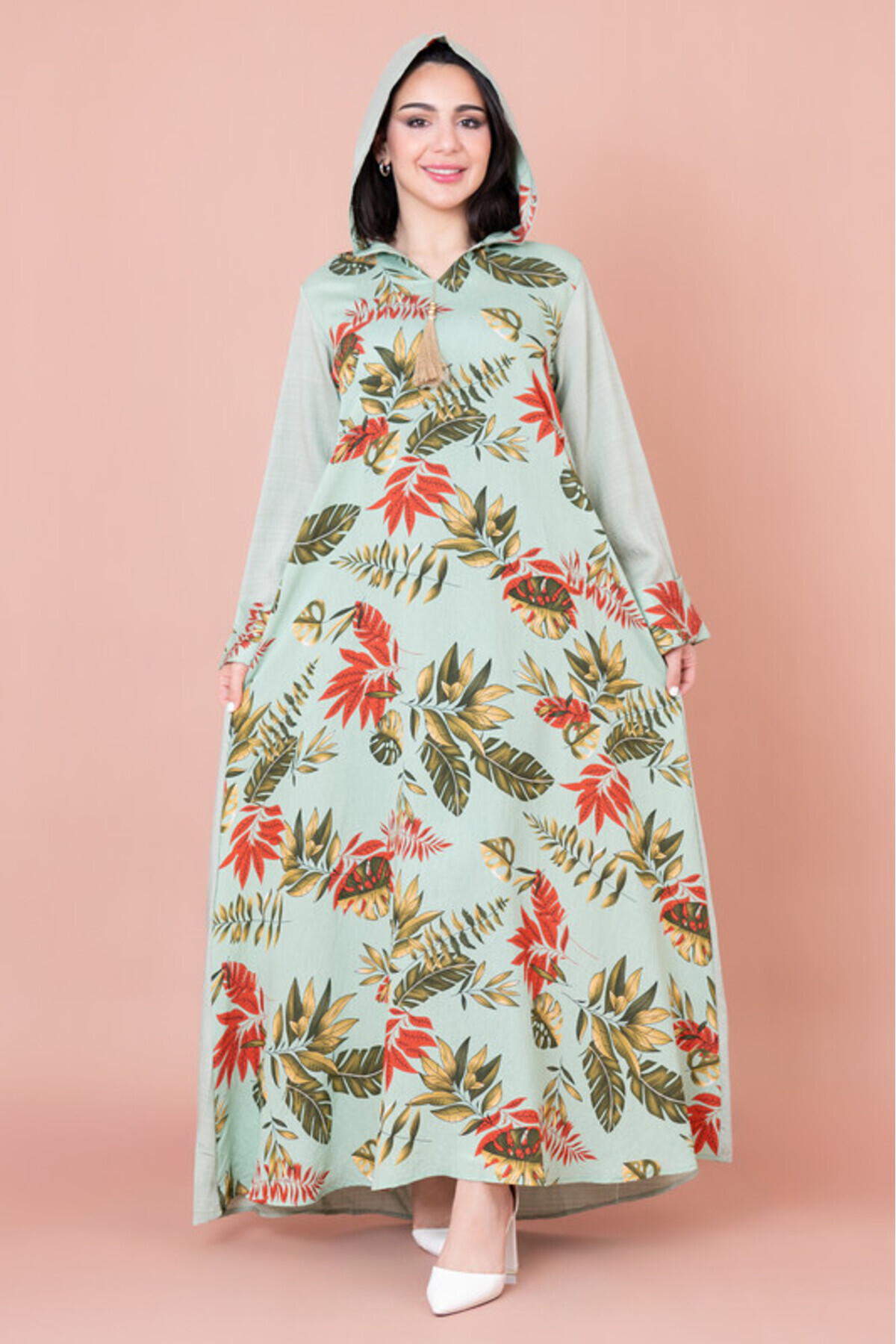 IKKXA Maghrebi Leaf Hooded Jalabiya