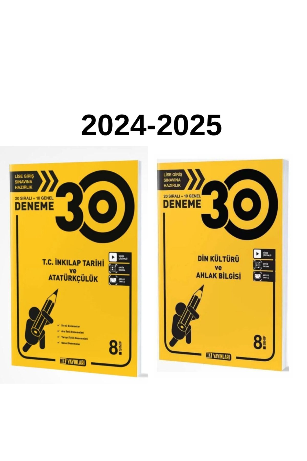 Hız Yayınları HIZ 8.SINIF İNKİLAP TARİHİ + DİN KÜLTÜRÜ 30 'LU BRANŞ DENEME SET 2025