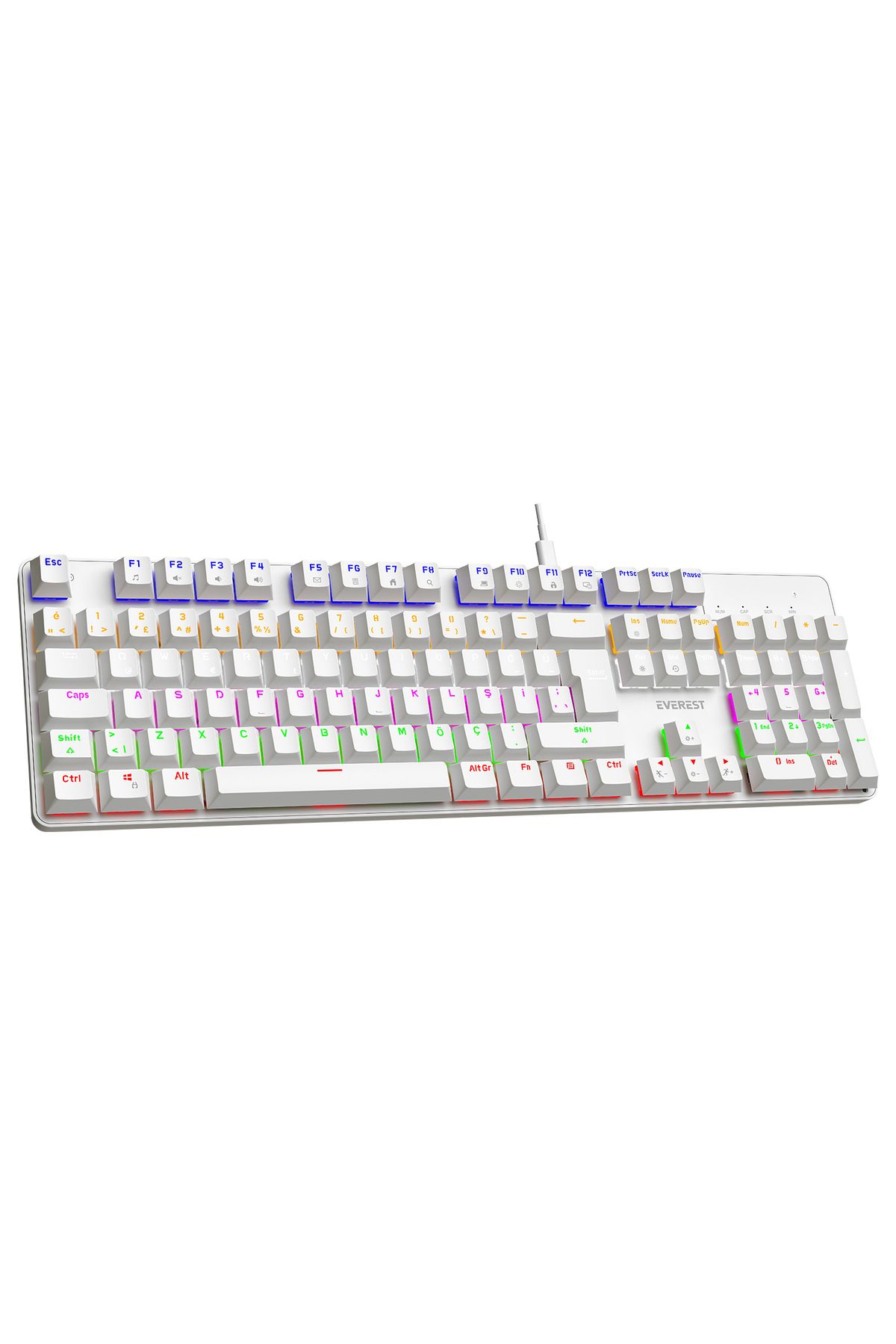 Everest KB-Mekanik 1 Lumos USB Rainbow Aydınlatmalı Full Anti-Ghosting Mekanik Gaming Oyuncu Klavye