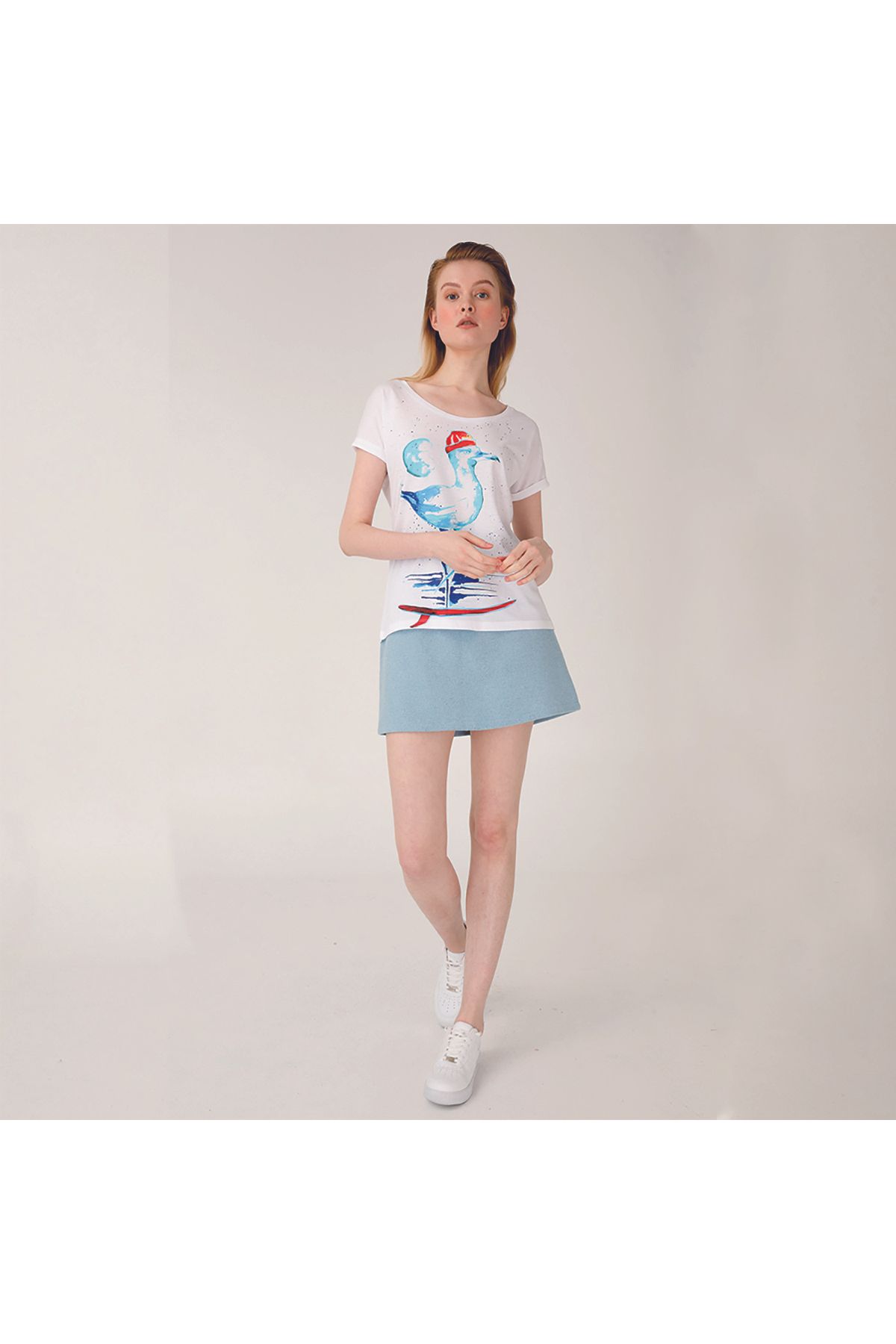 ANEMOSS-Seagull Womens T-Shirt S Size 7