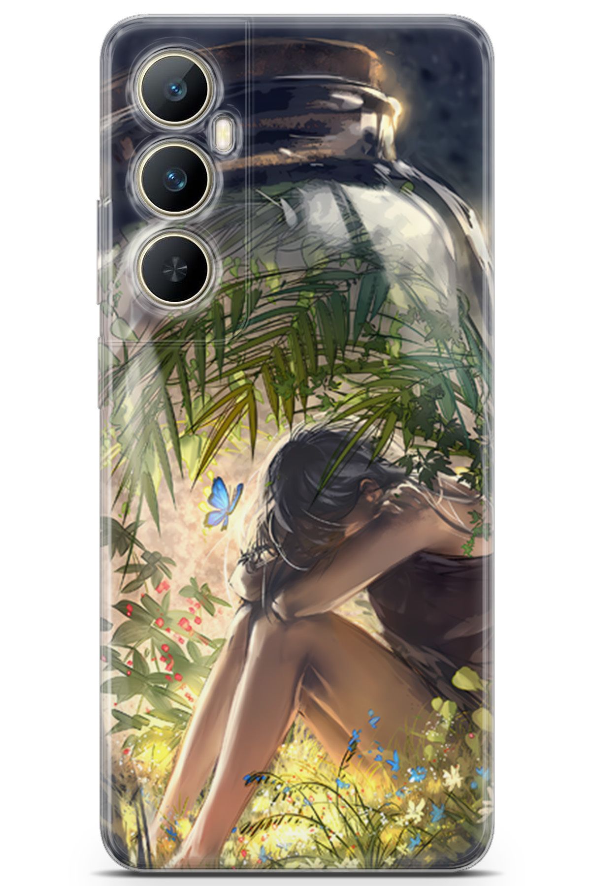 Uvilda Realme C65 4G uyumlu Girls 27 Ultra HD Kelebek ve Genç Kız