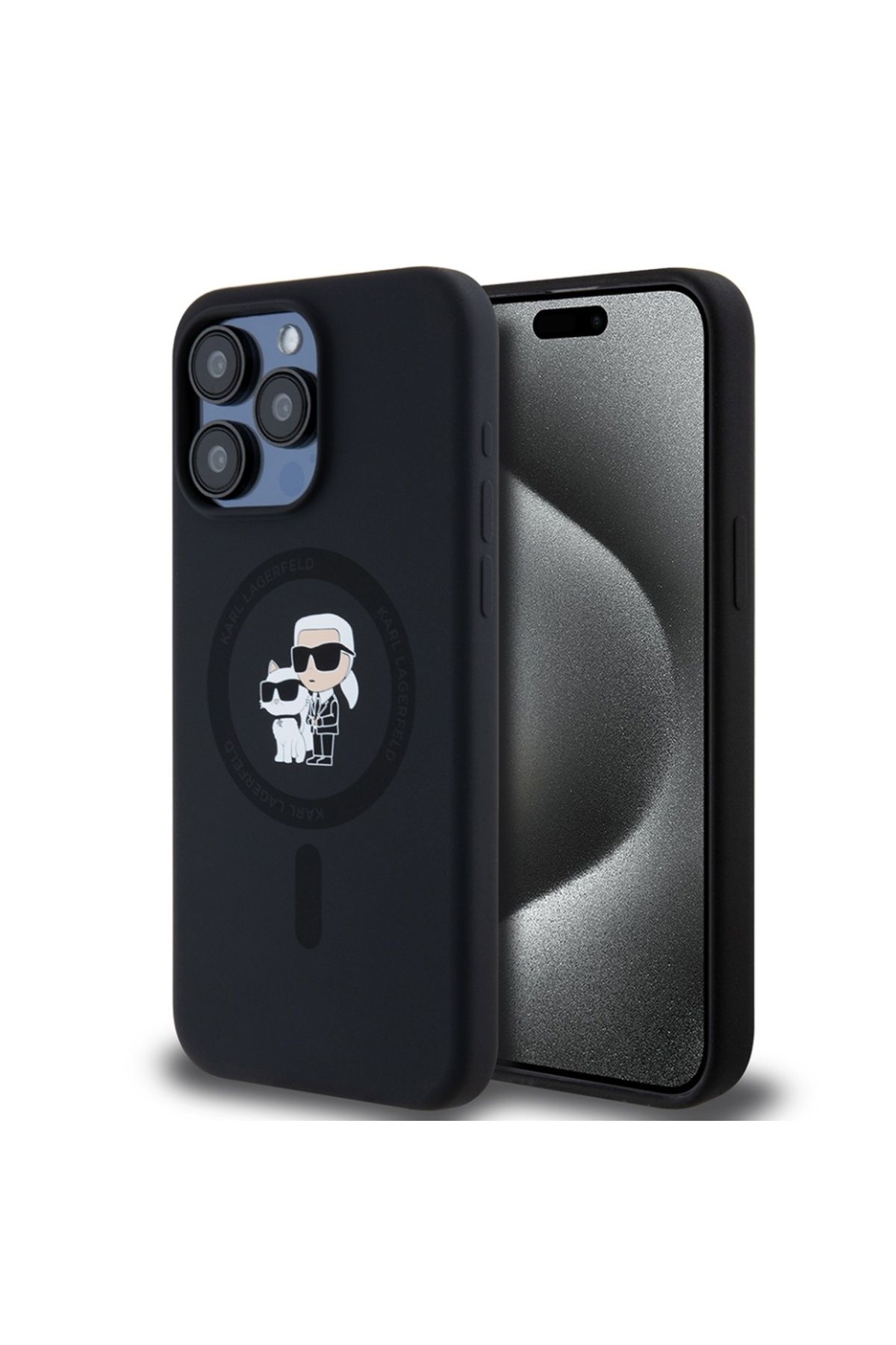 Karl Lagerfeld Carcasă Pentru Iphone 15 Pro Max, Silicon Magsafe, - Negru - One Size