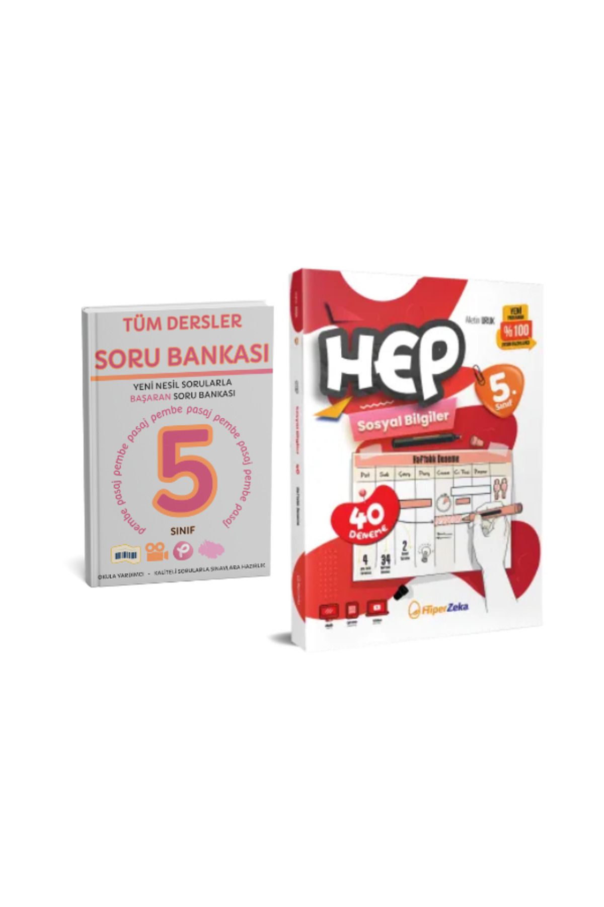 Pembe Yayınevi Hiper Zeka Yayınları 6. Sınıf Haftalık HEP Sosyal Bilgiler 40 Deneme