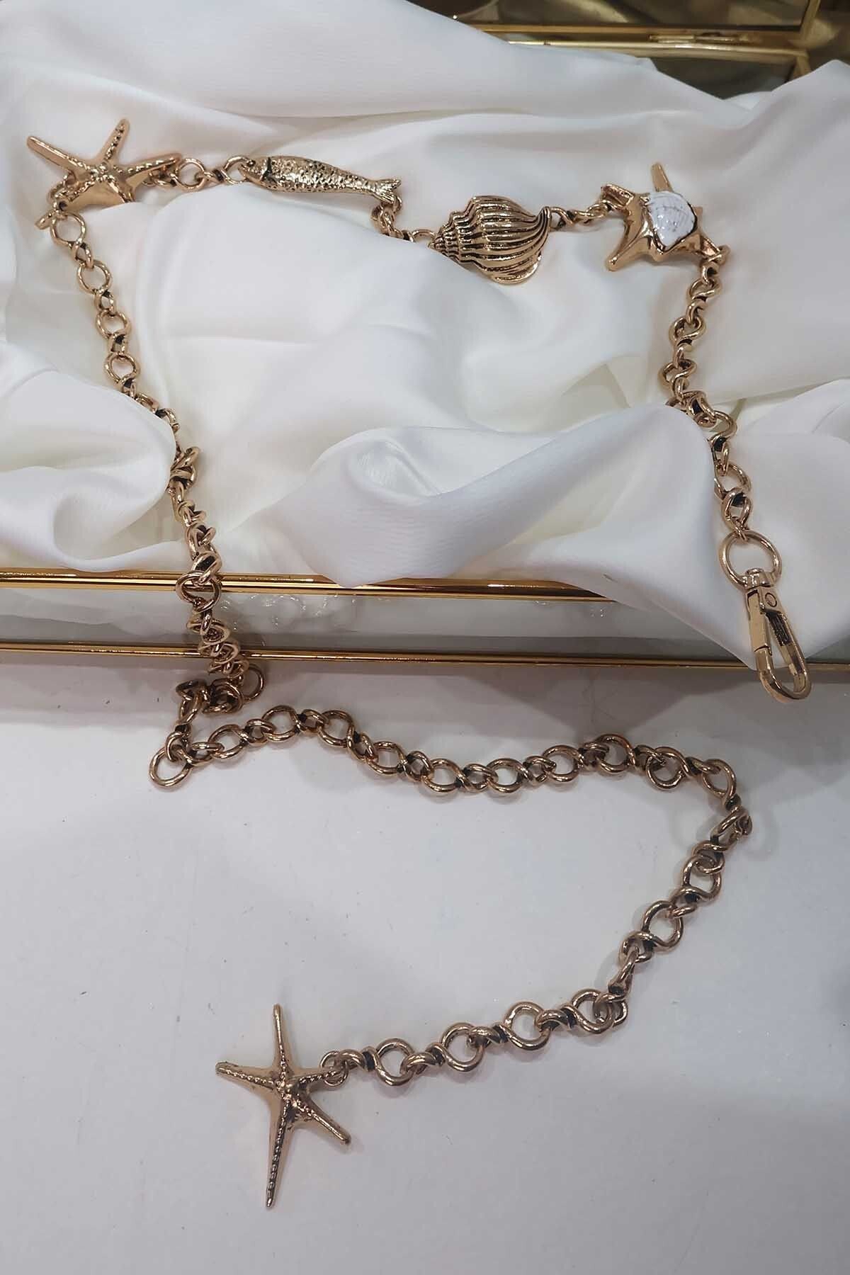 BYP Atelier Deniz Temalı Uzun Kolye Bronz