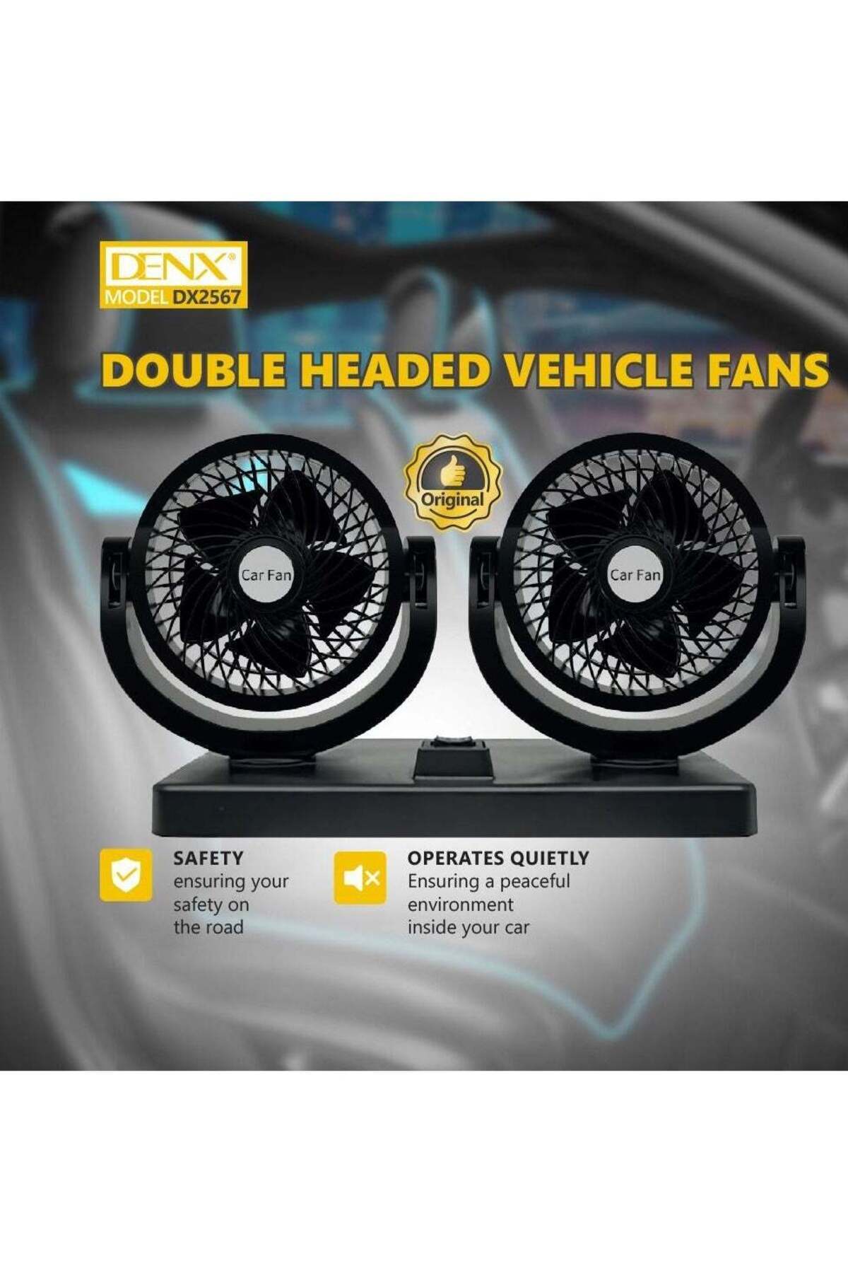 Denx-A Car Fan With A Strong Performance That Guarantees The Distribution Of Air In Two Directions 3