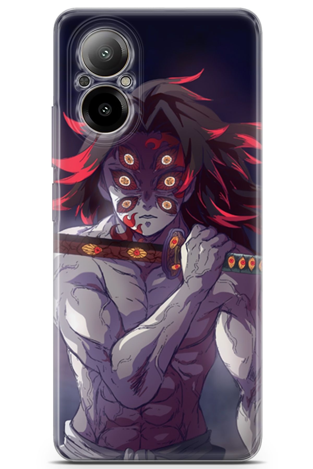 Kordilya Realme 12 Lite uyumlu Manga 34 Parlak Baskılı Kokushibo Kimetsu Demon