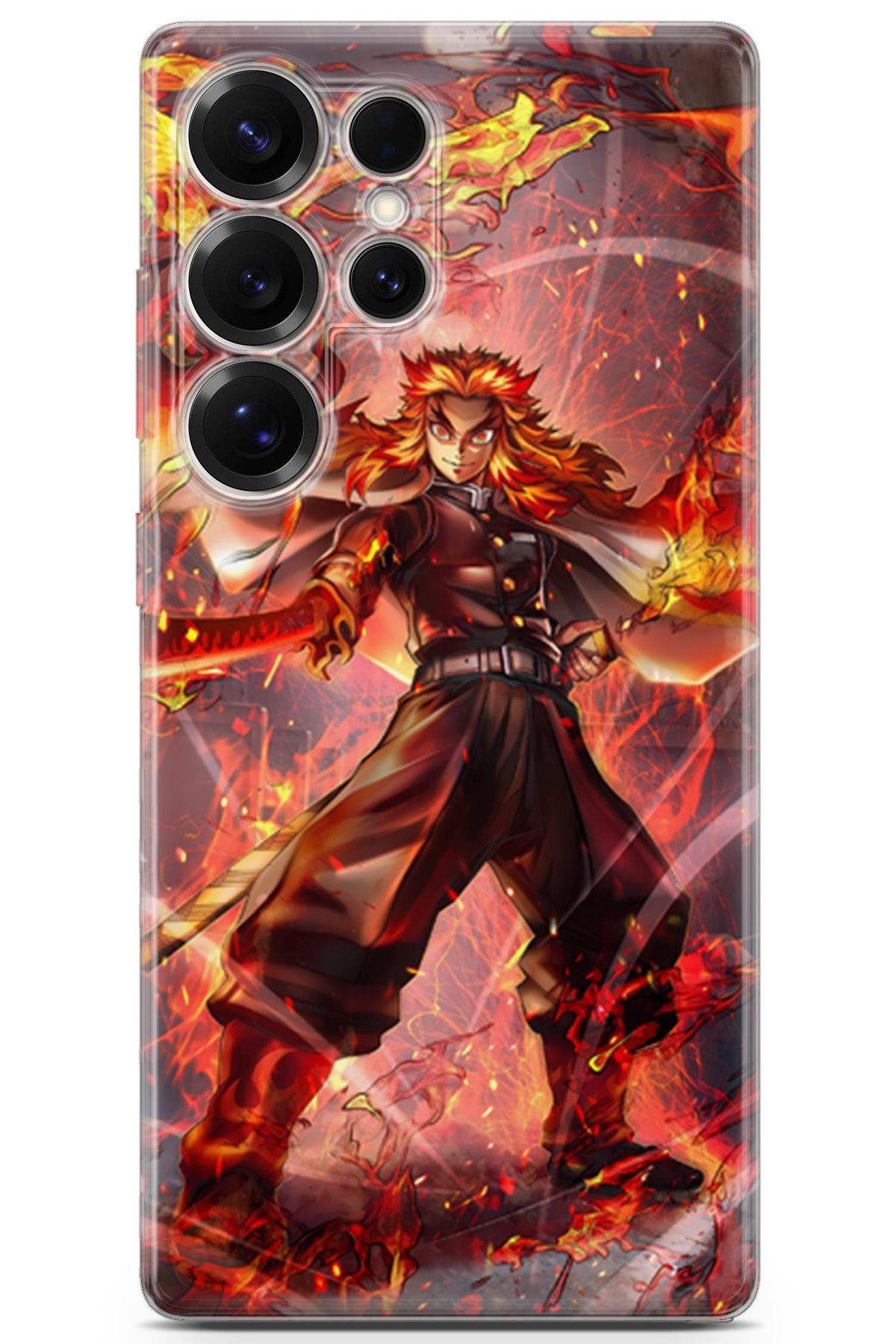 Kordilya Samsung Galaxy S25 Ultra uyumlu Manga 40 Ultra HD Kyojuro Rengoku Slayer