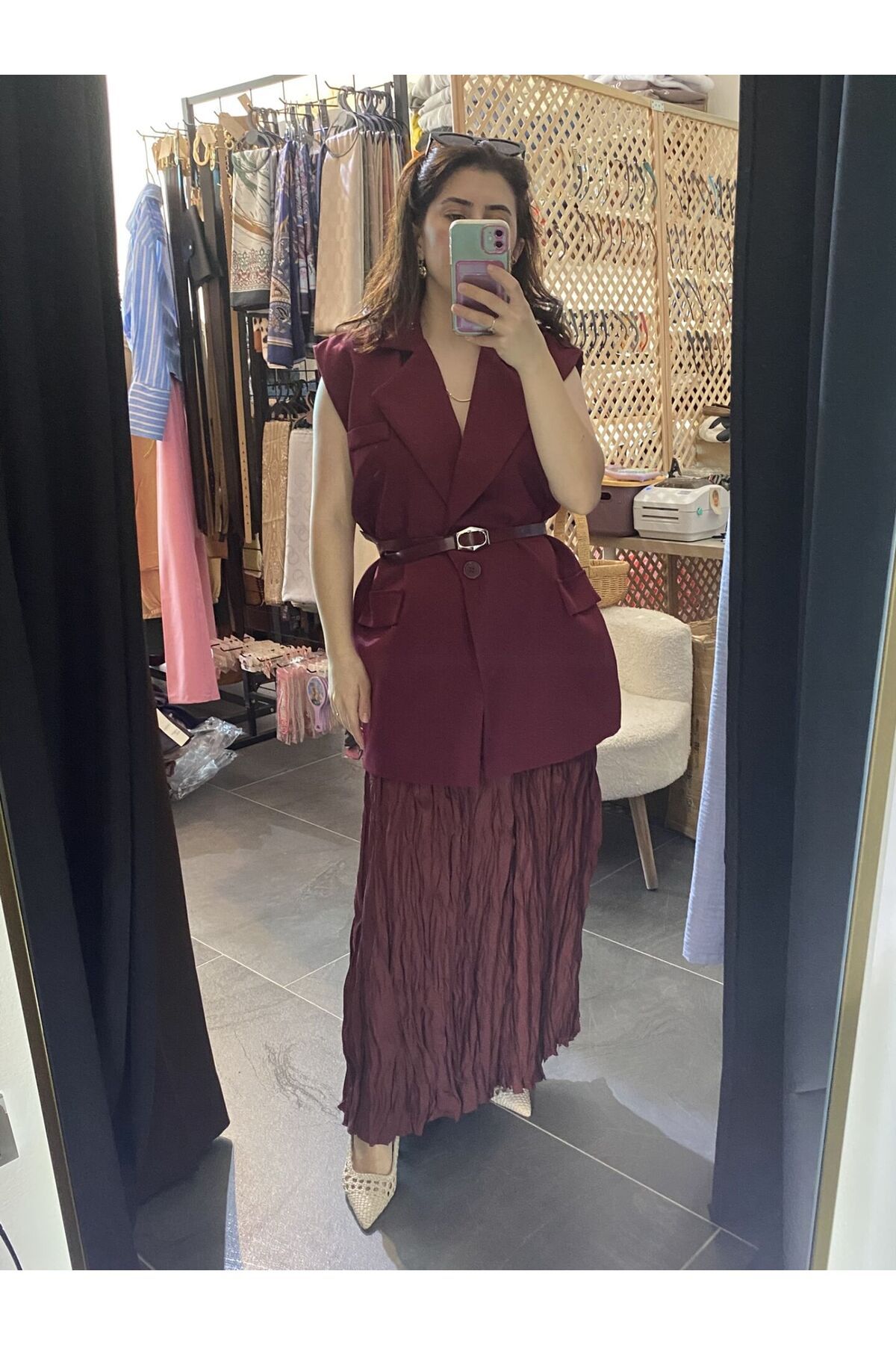 karpuzbutiks KRAŞ ETEK BORDO-M