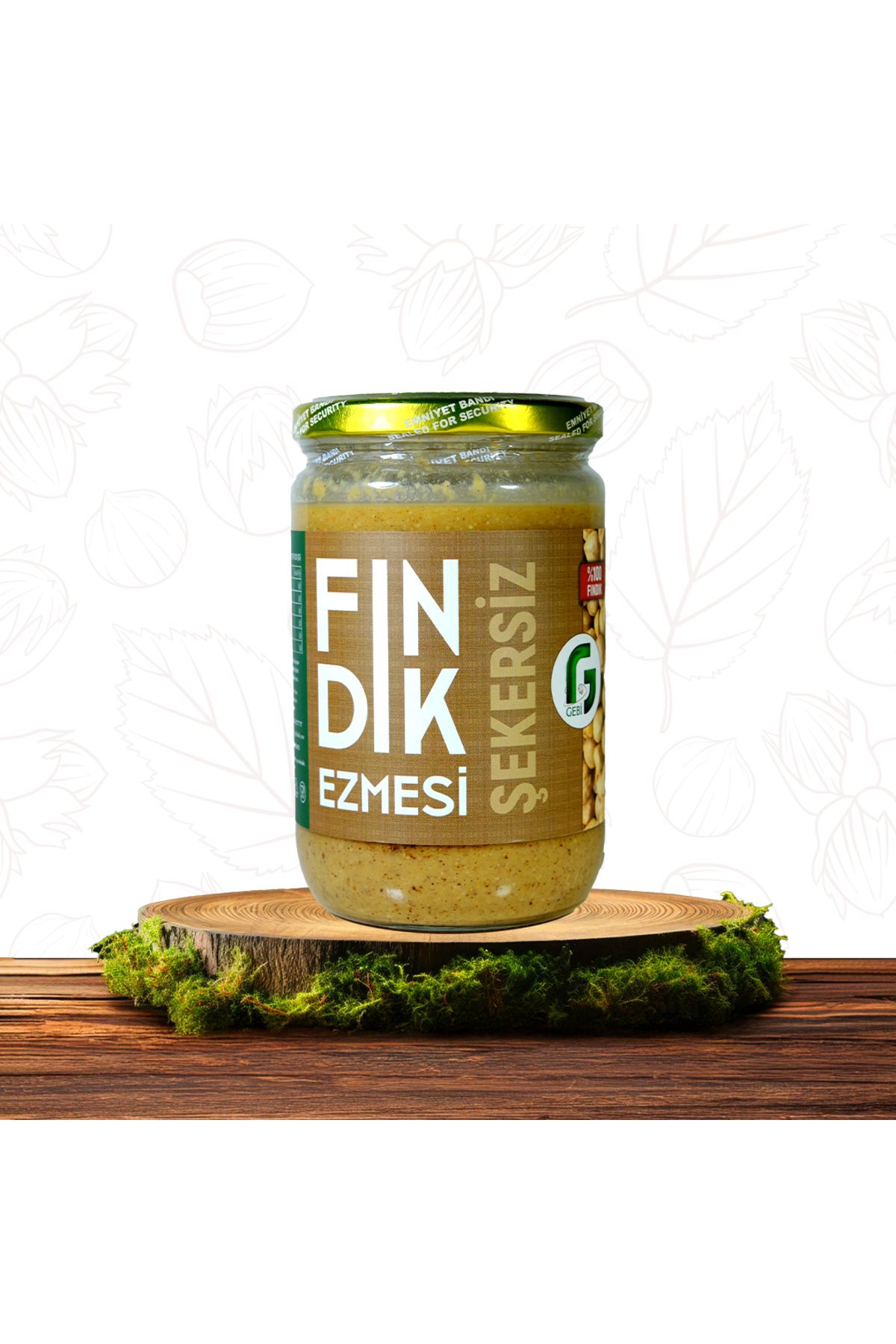 Gebi Şekersiz Fındık Ezmesi %100 Fındık - 550 Gr