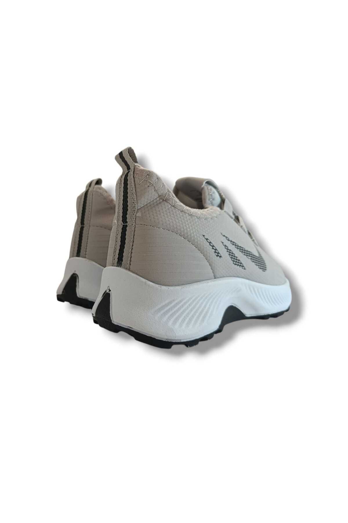 GMSHOES Erkek Çocuk Gri Bağcıksız Spor Ayakkabı