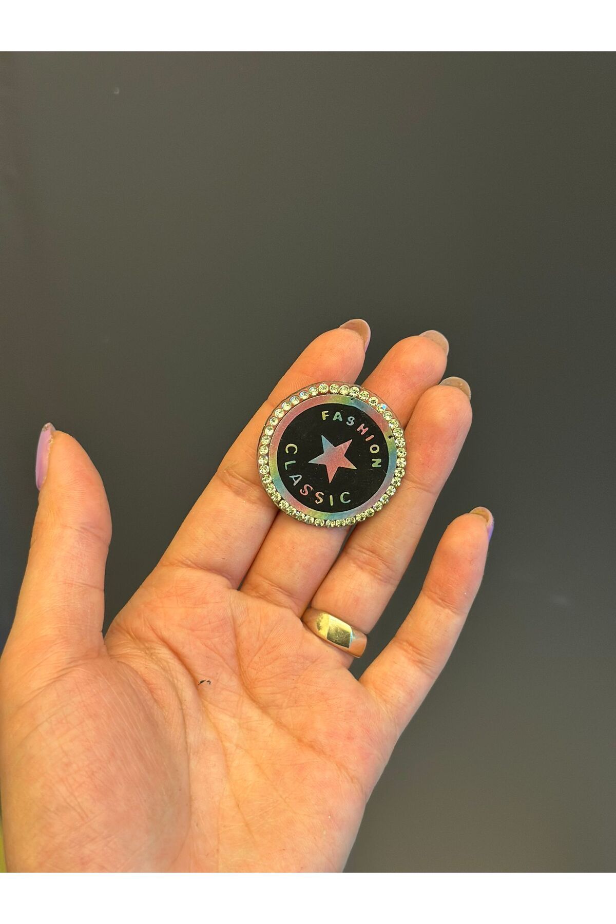 Gönülden Tasarım ÇAP 3 CM ÜTÜ İLE YAPIŞAN YILDIZLI TAŞLI ARMA