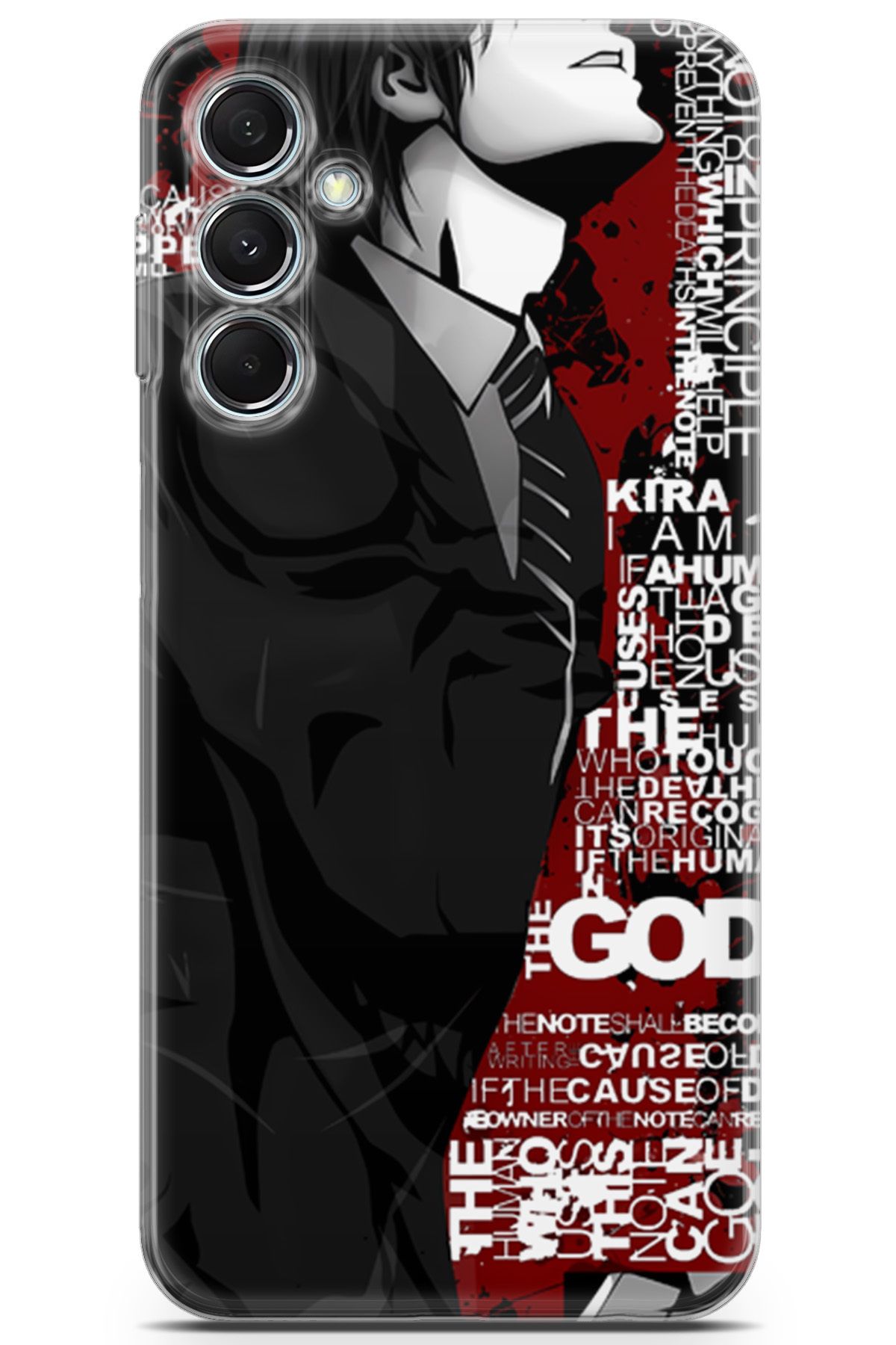 Kordilya Samsung Galaxy M34 uyumlu Manga 10 Silikon Kapak Black Death Note