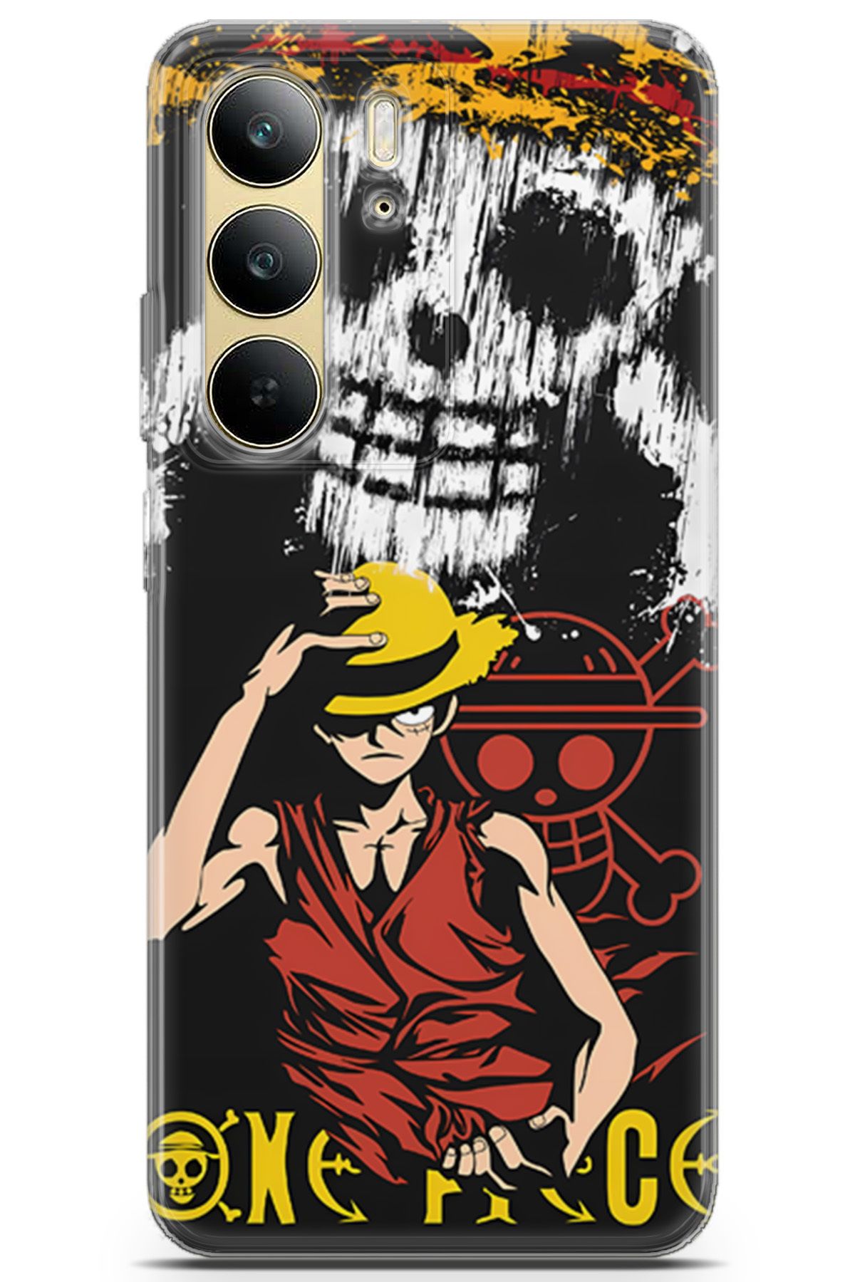 Uvilda Realme C75 uyumlu Anime 24 Fit Baskılı One Piece Luffy II