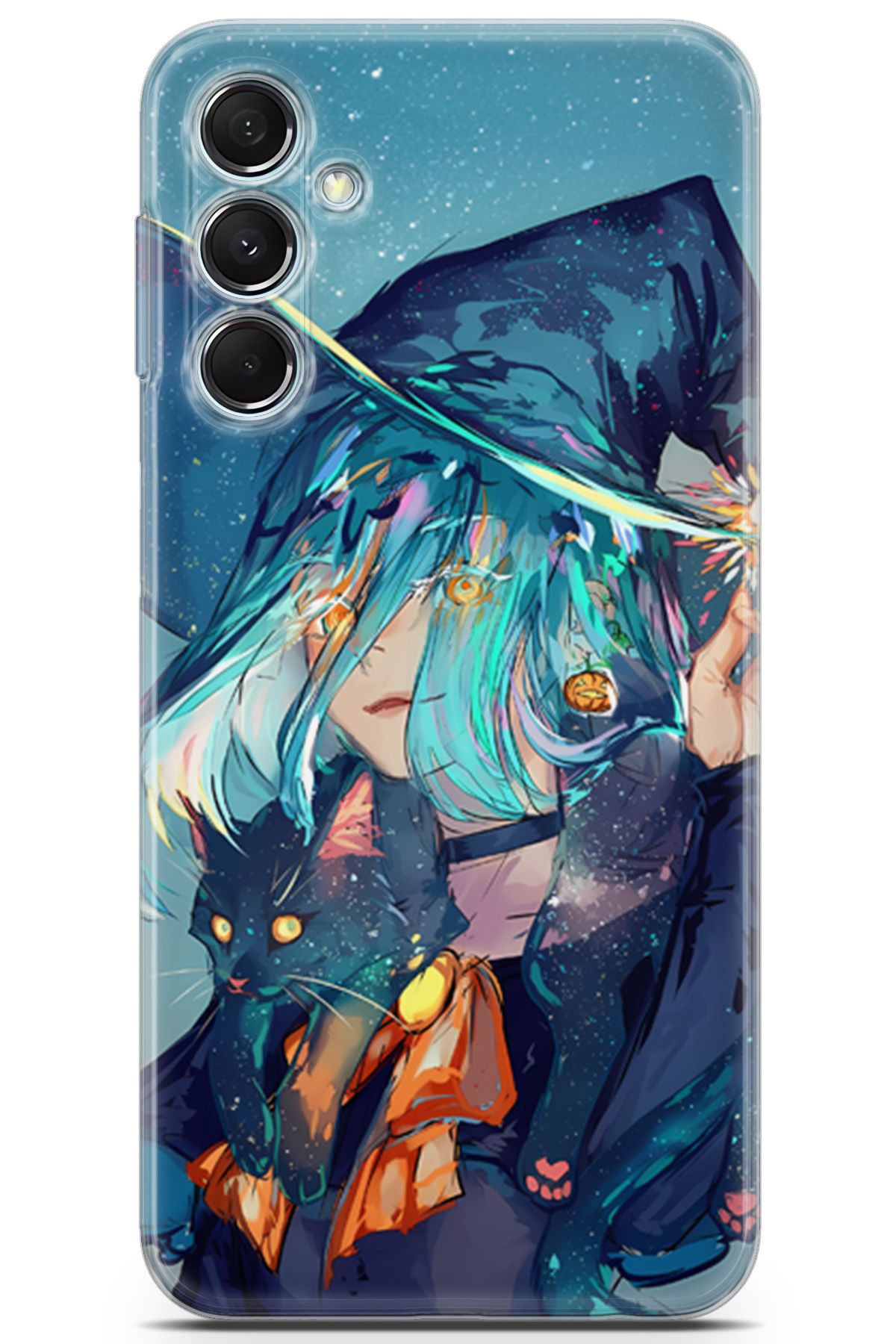 Uvilda Samsung Galaxy M34 uyumlu Girls 3 UV Tasarım Şirin Cadı