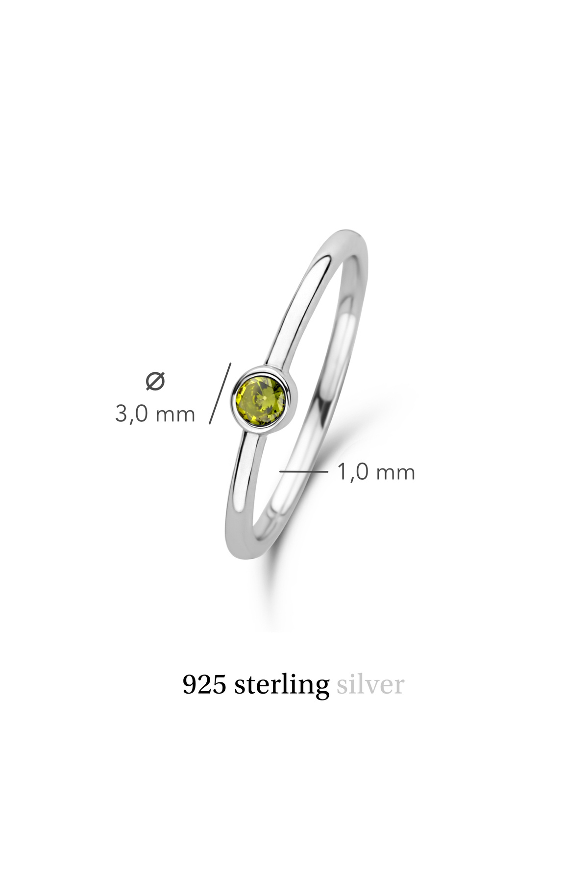1001ALADAĞ-Violet Hamden Venus 925 Sterling Silberner Ring mit Geburtsstein VH330007AUG 5
